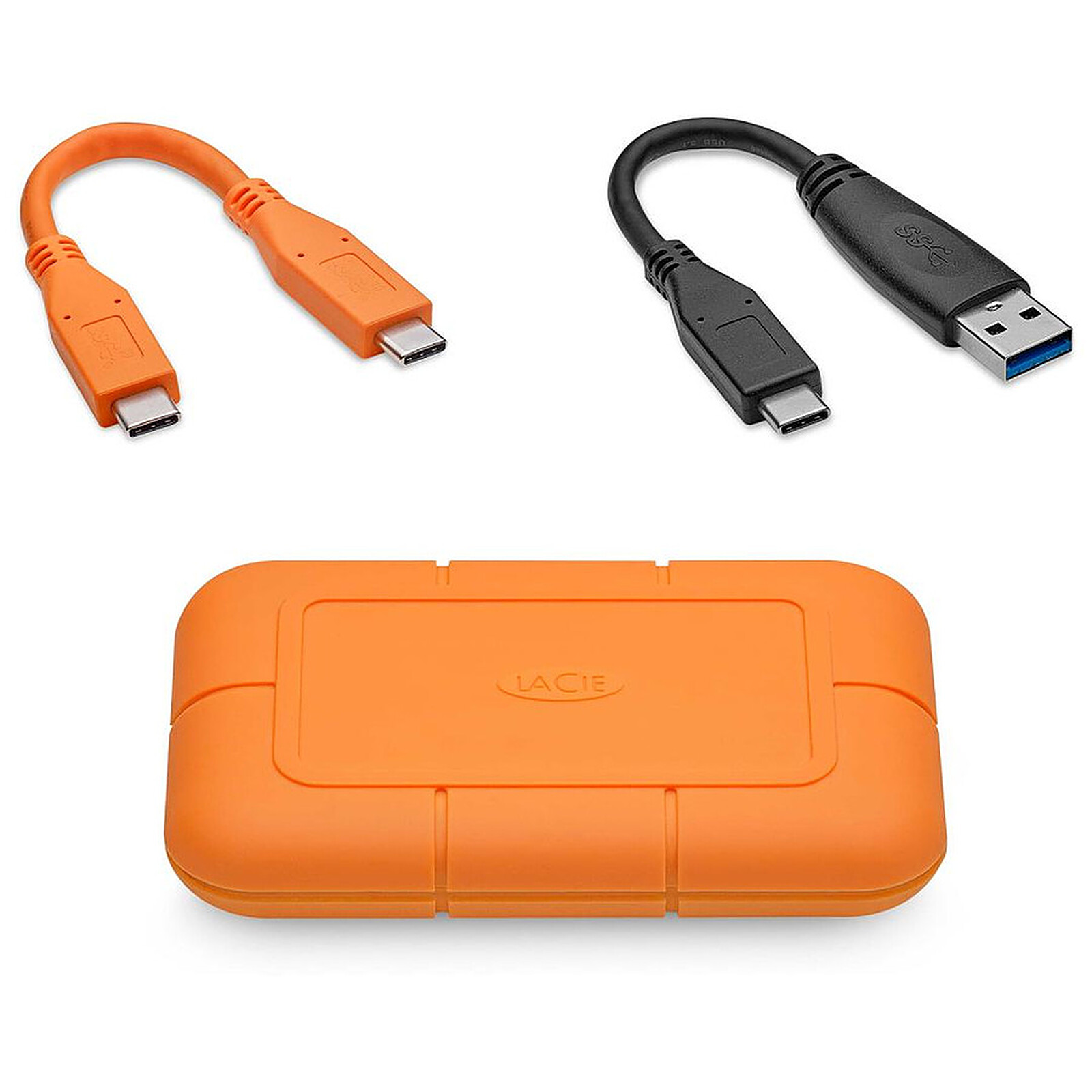 Disque Dur Externe Portable USB C 3.0 HDD 2To  LaCie Rugged Résistant aux Choc 