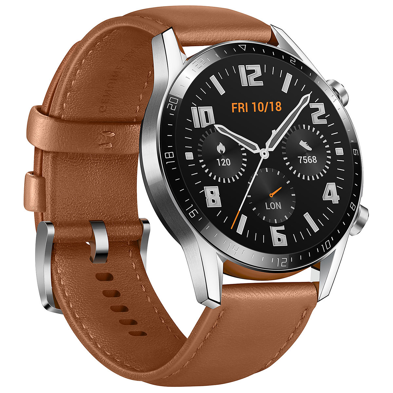 Correa cuero Huawei Watch GT 2 Pro (marrón) 