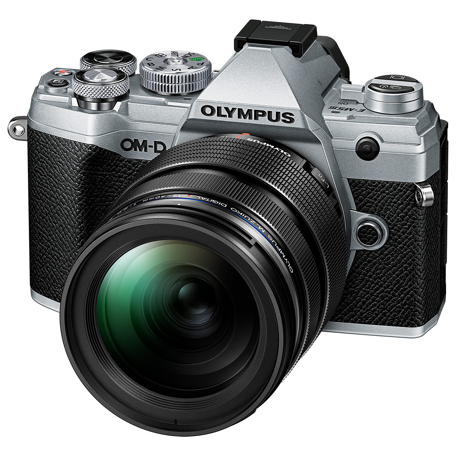Olympus E-M5 Mark III Argent + 12-40 mm Noir