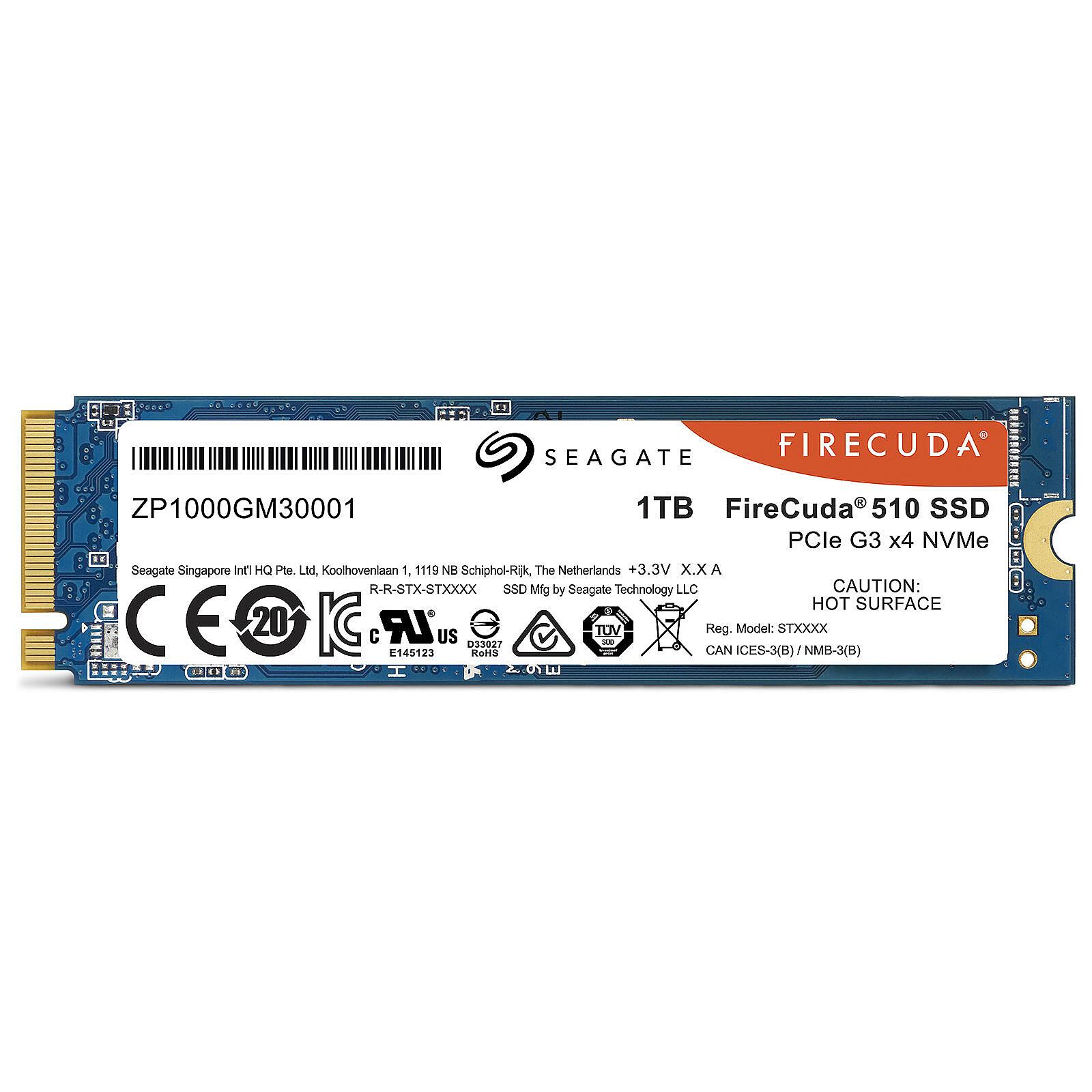 SSD Seagate FireCuda 510 M.2 PCIe NVMe de 1TB - Disco Seagate Technology en LDLC