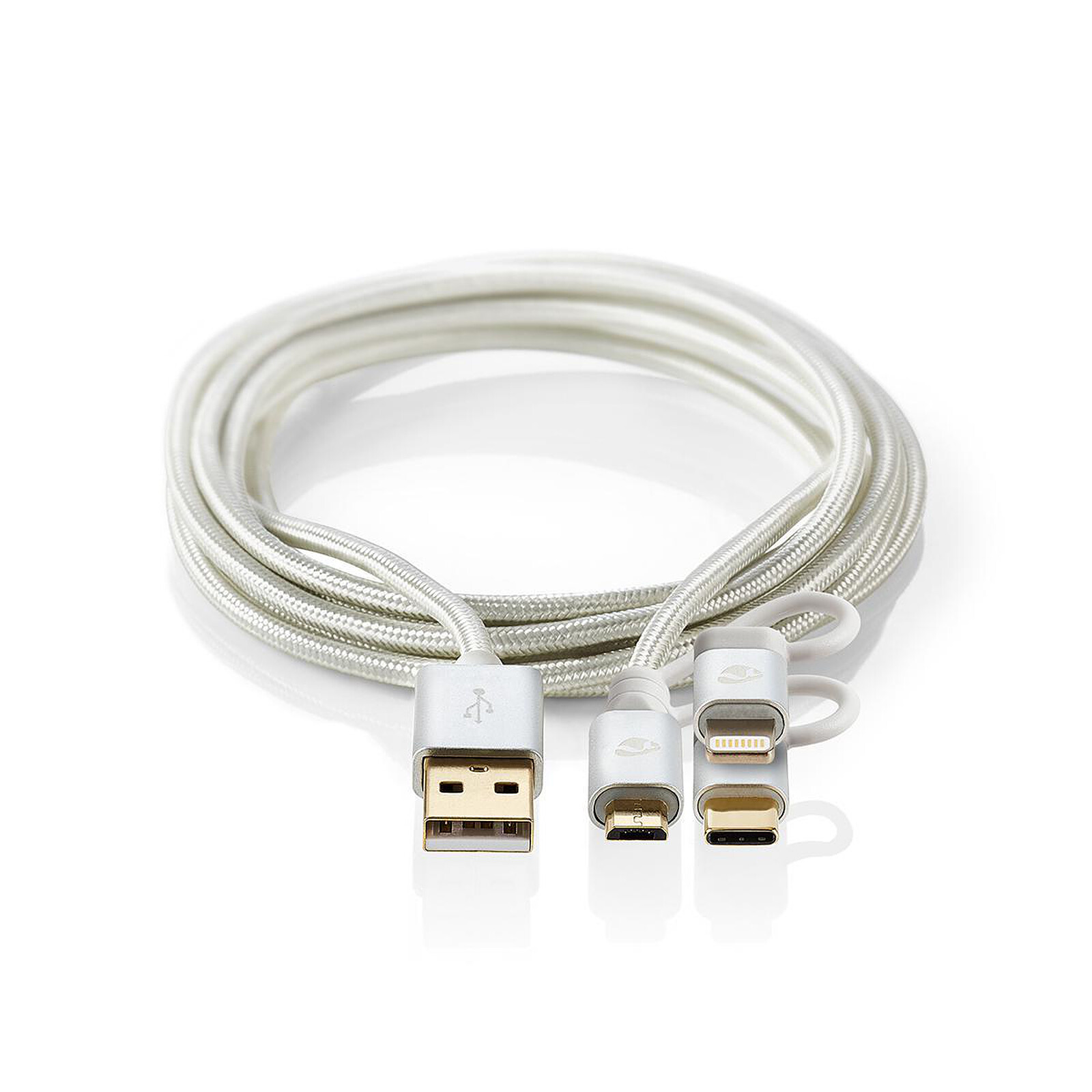 Avizar Cable Micro USB Charge rapide Transfert De Données Longueur 1m Blanc  - Câble & Adaptateur - LDLC