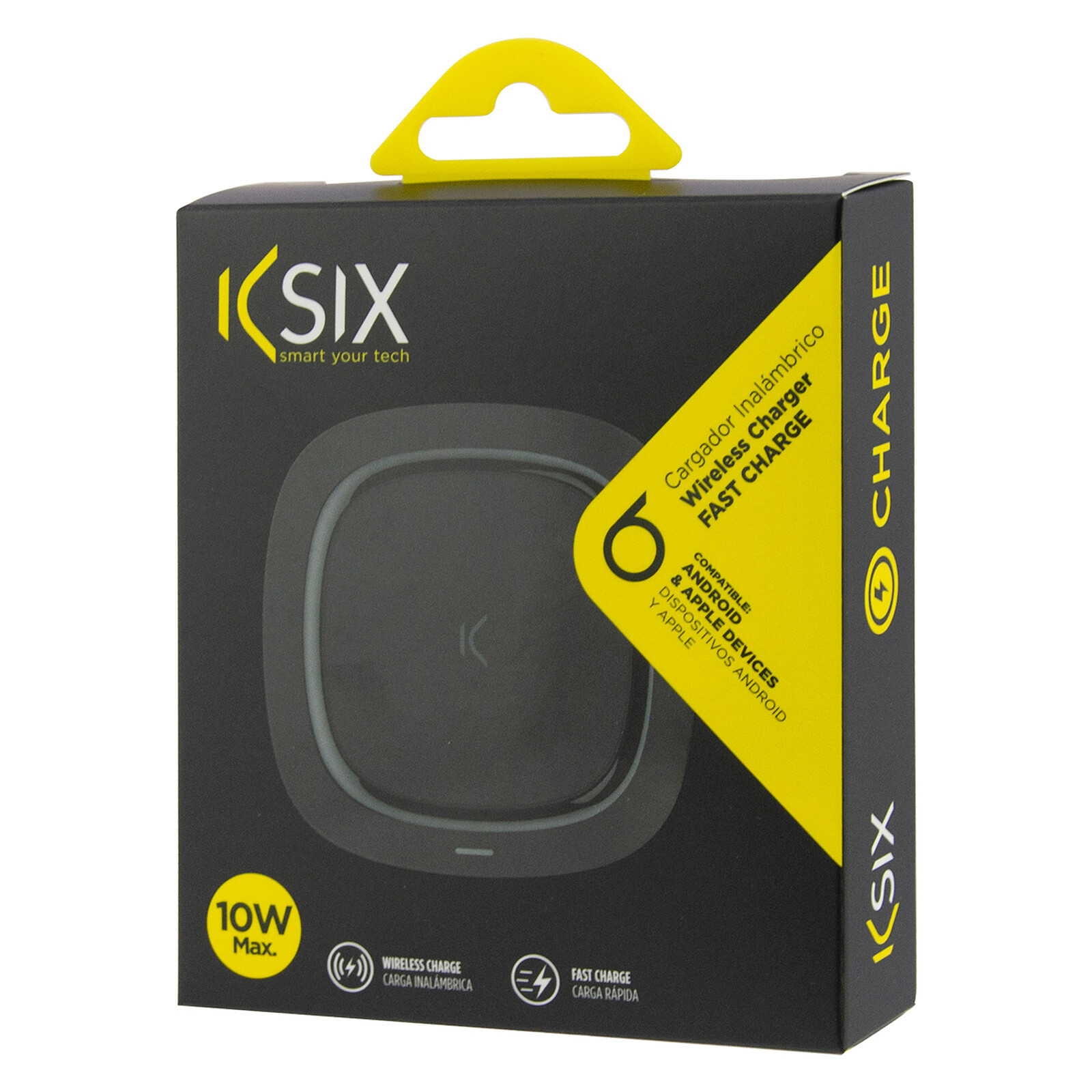 Ksix Cargador de Coche para iPhone 18W Power Delivery + Cable USB