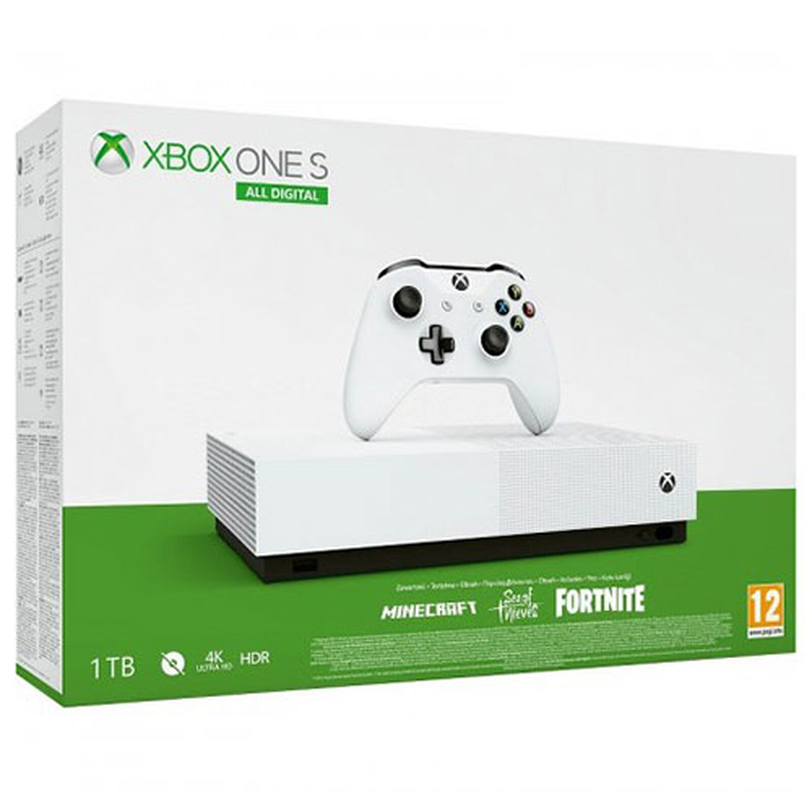 legering Geloofsbelijdenis Grens Microsoft Xbox One S All Digital (1 To) + Minecraft + Fortnite + Sea of  Thieves - Console Xbox One Microsoft sur LDLC | Muséericorde