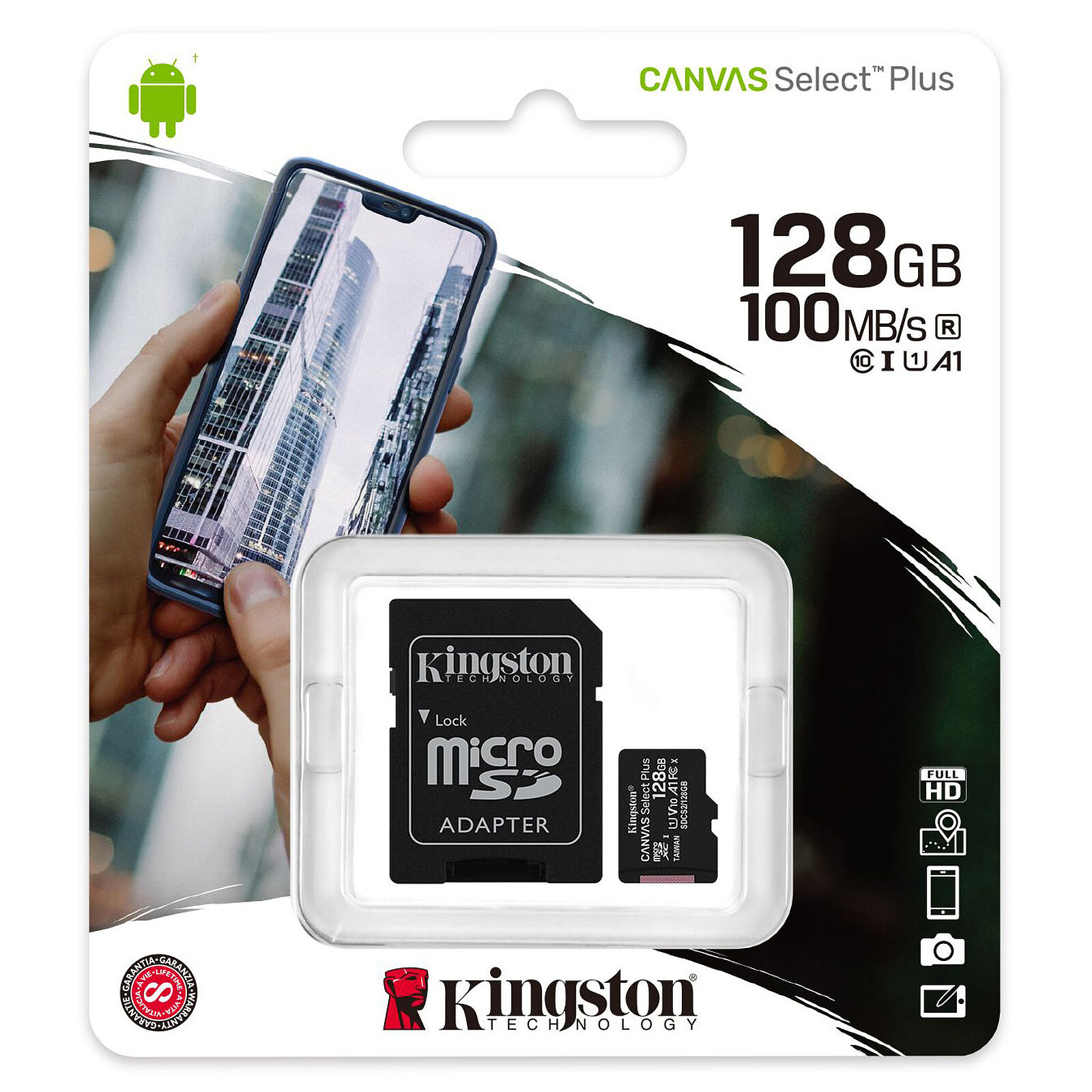 dorigine pour Samsung Galaxy core prime Kingston carte mémoire microsd sdhc 32 go classe 4