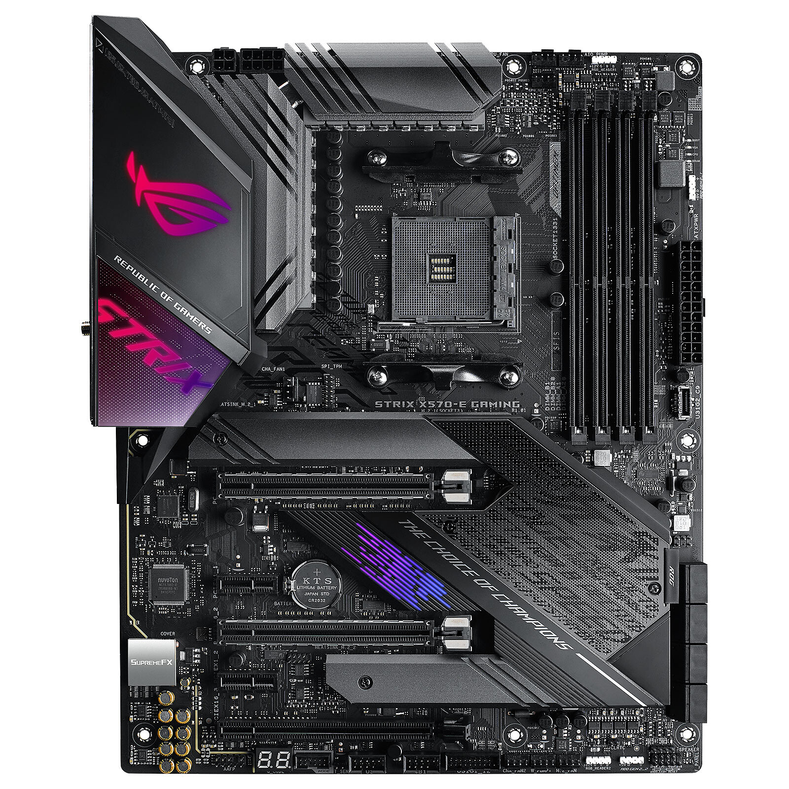 Carte Mère ASUS ROG STRIX X570-I GAMING - Format Mini-ITX, Socket AM4 (Ryzen) - PCIe 4.0, WiFi 6, 10 Phases D'alimentation, RGB