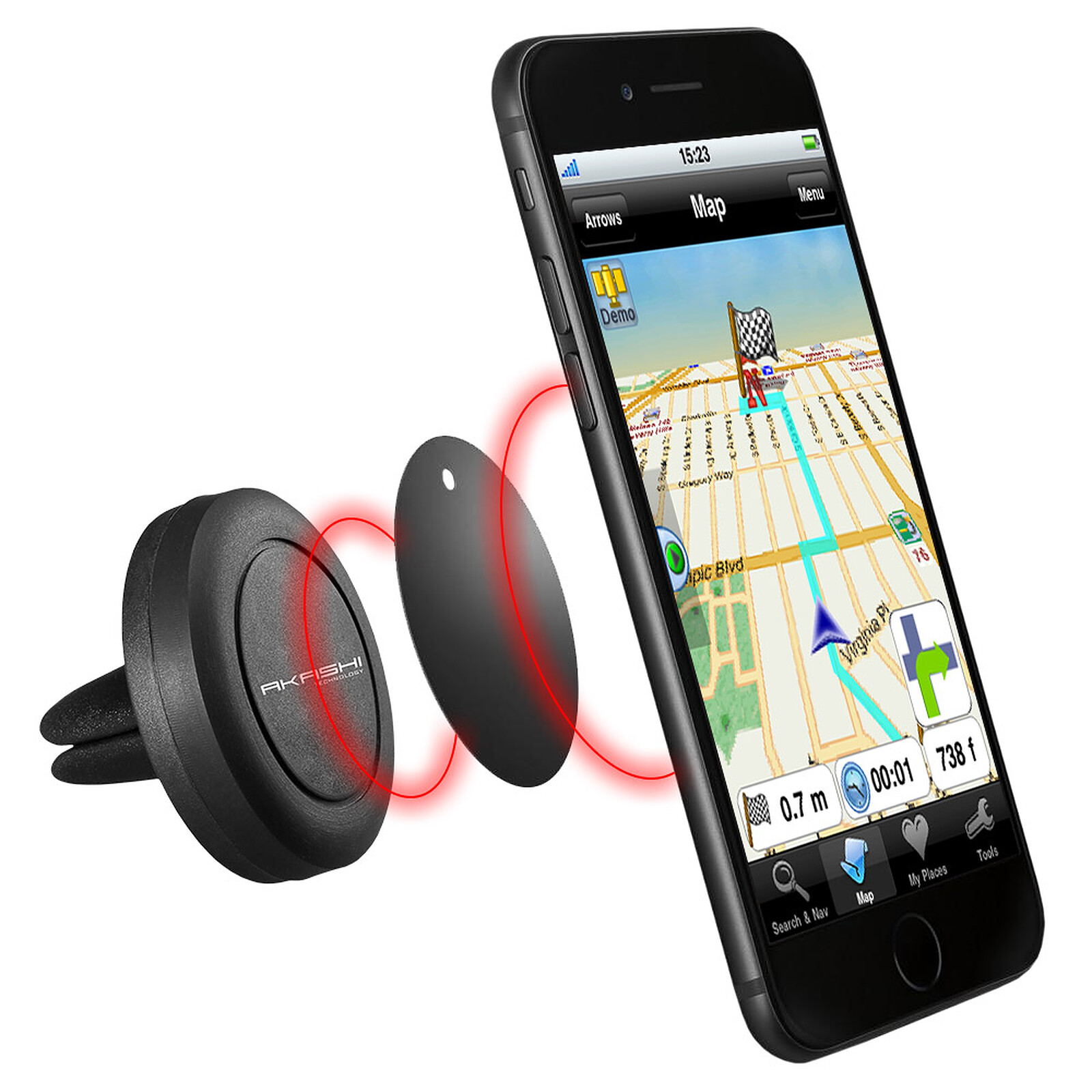 MAGNET MOUNT : Support Magnétique pour Smartphone et GPS avec