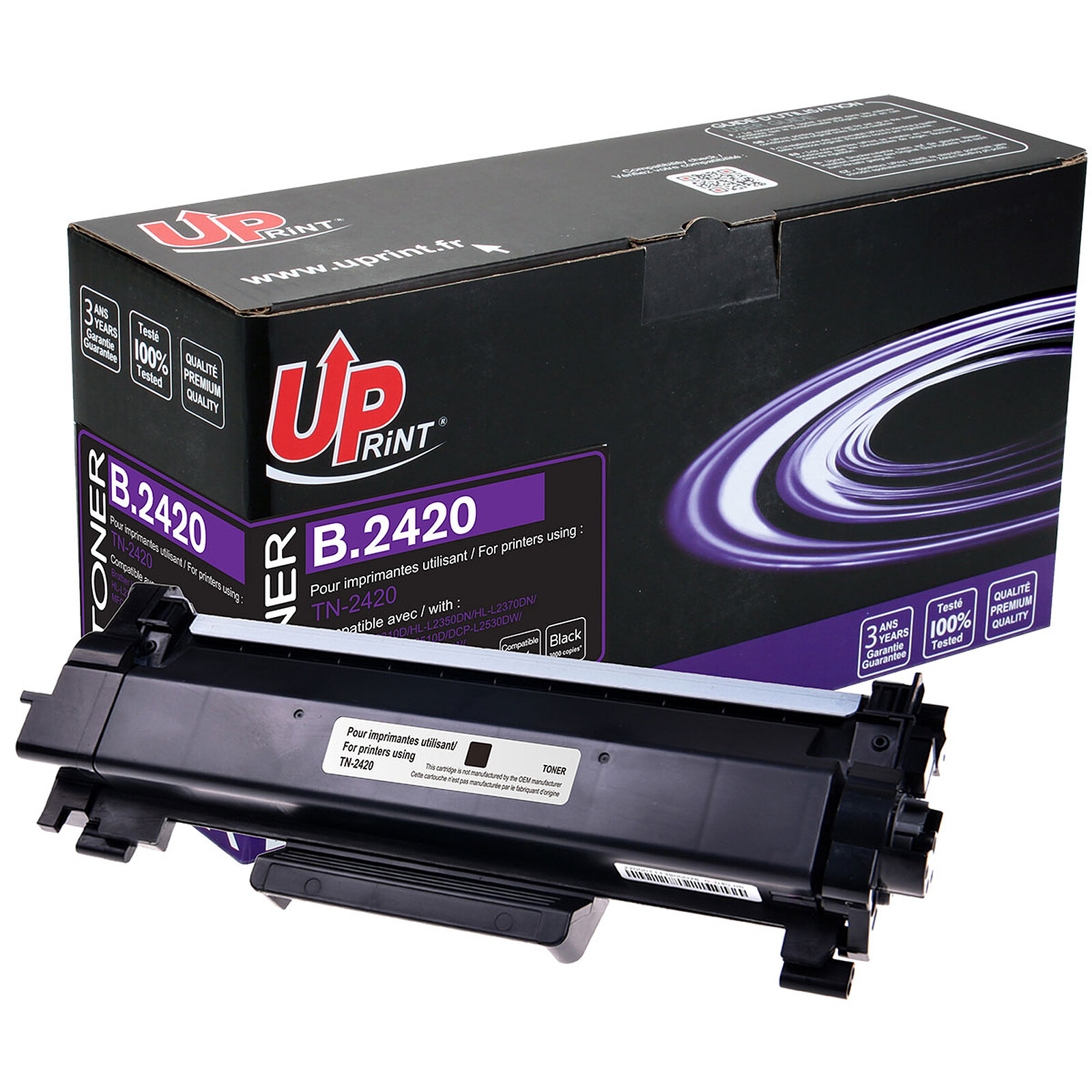 UPrint TN-2420 (Noir) - Toner imprimante - LDLC
