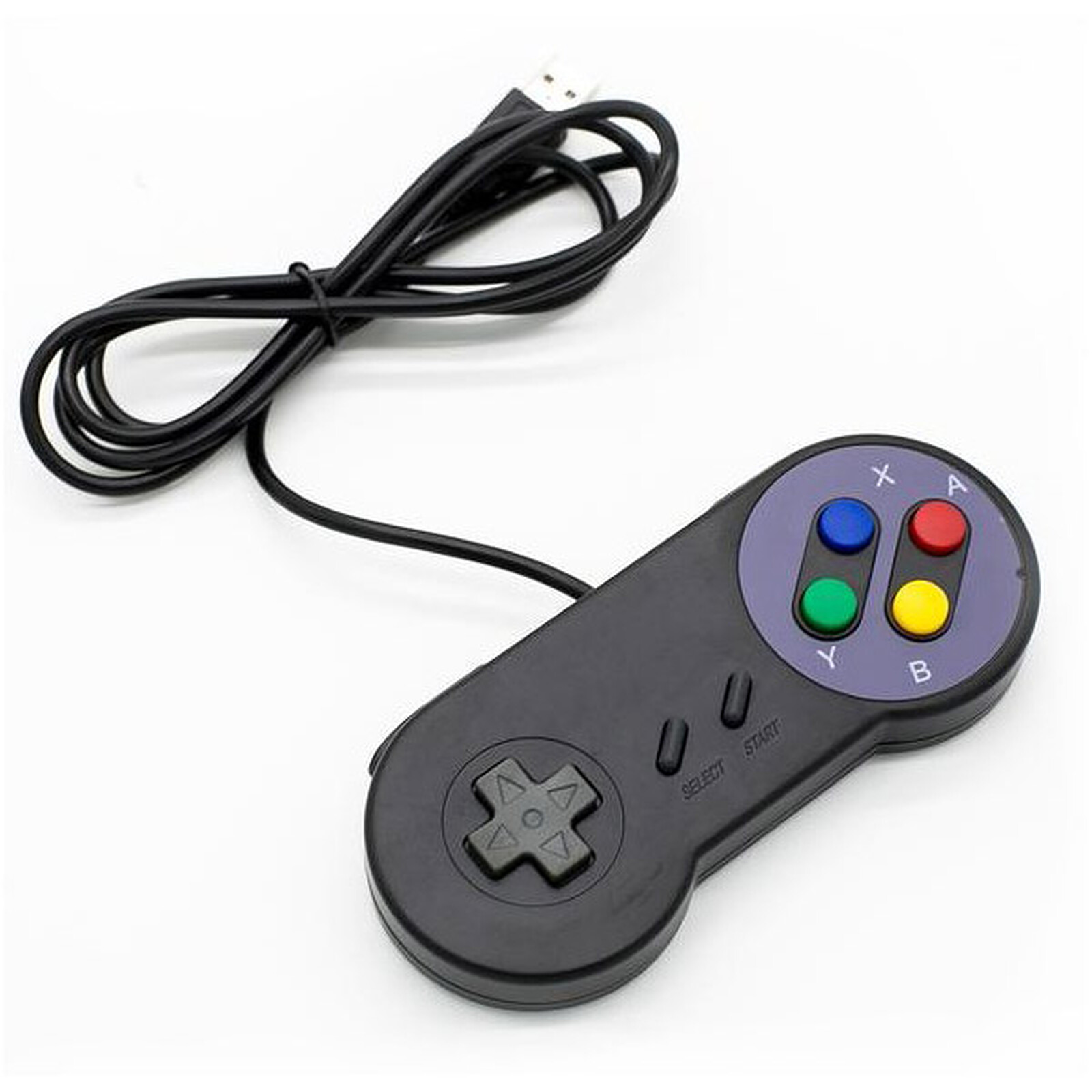Manette USB pour rétrogaming Noire (Nintendo Super NES) - Manette PC -  Garantie 3 ans LDLC
