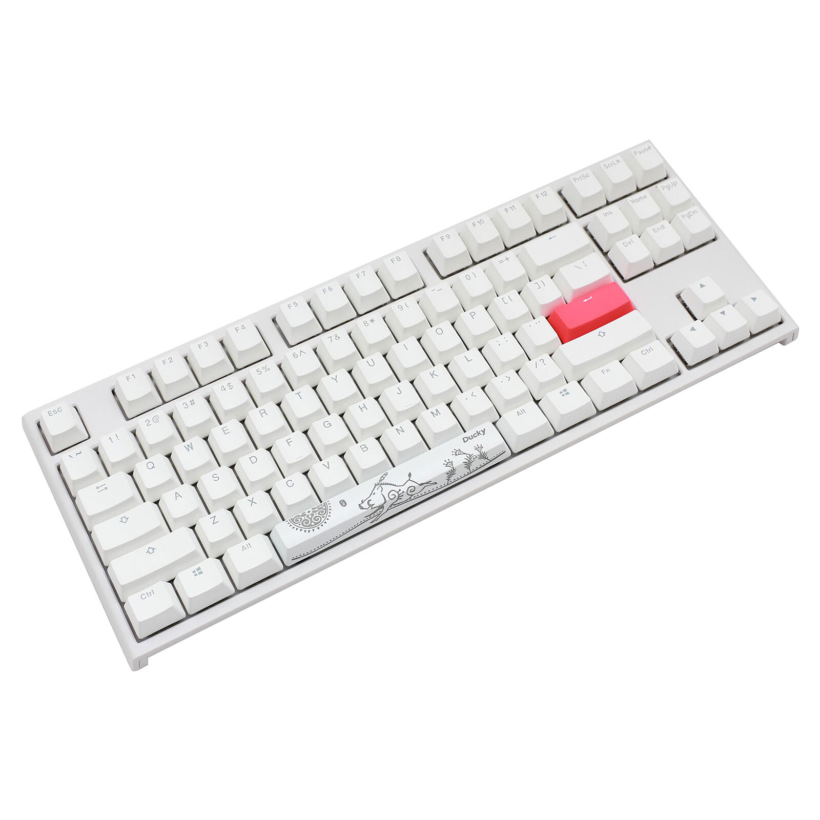 Engel nedbryder ånd Ducky Channel One 2 TKL RGB White (Cherry MX RGB Silent Red) - Keyboard  Ducky Channel on LDLC