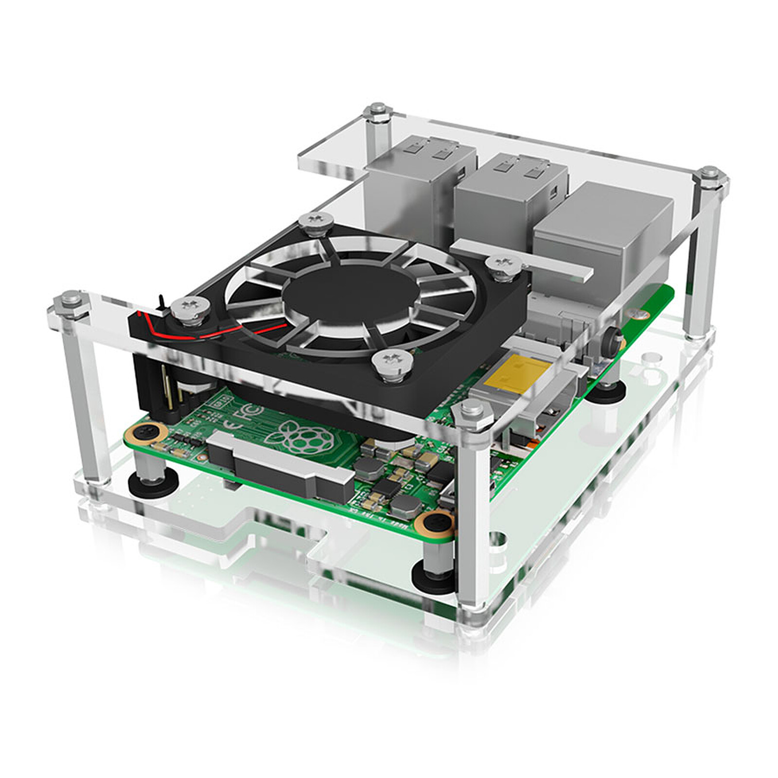 Kit Raspberry Pi 4: boîtier, alimentation, blocs de refroidissement