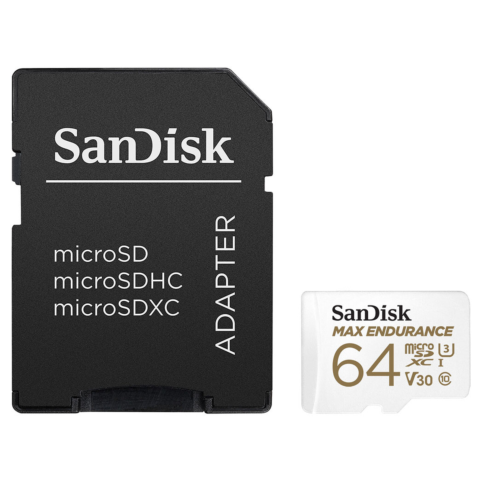 Latter Sige falskhed SanDisk Max Endurance microSDXC UHS-I U3 V30 64GB SD Adapter - Memory card  Sandisk on LDLC