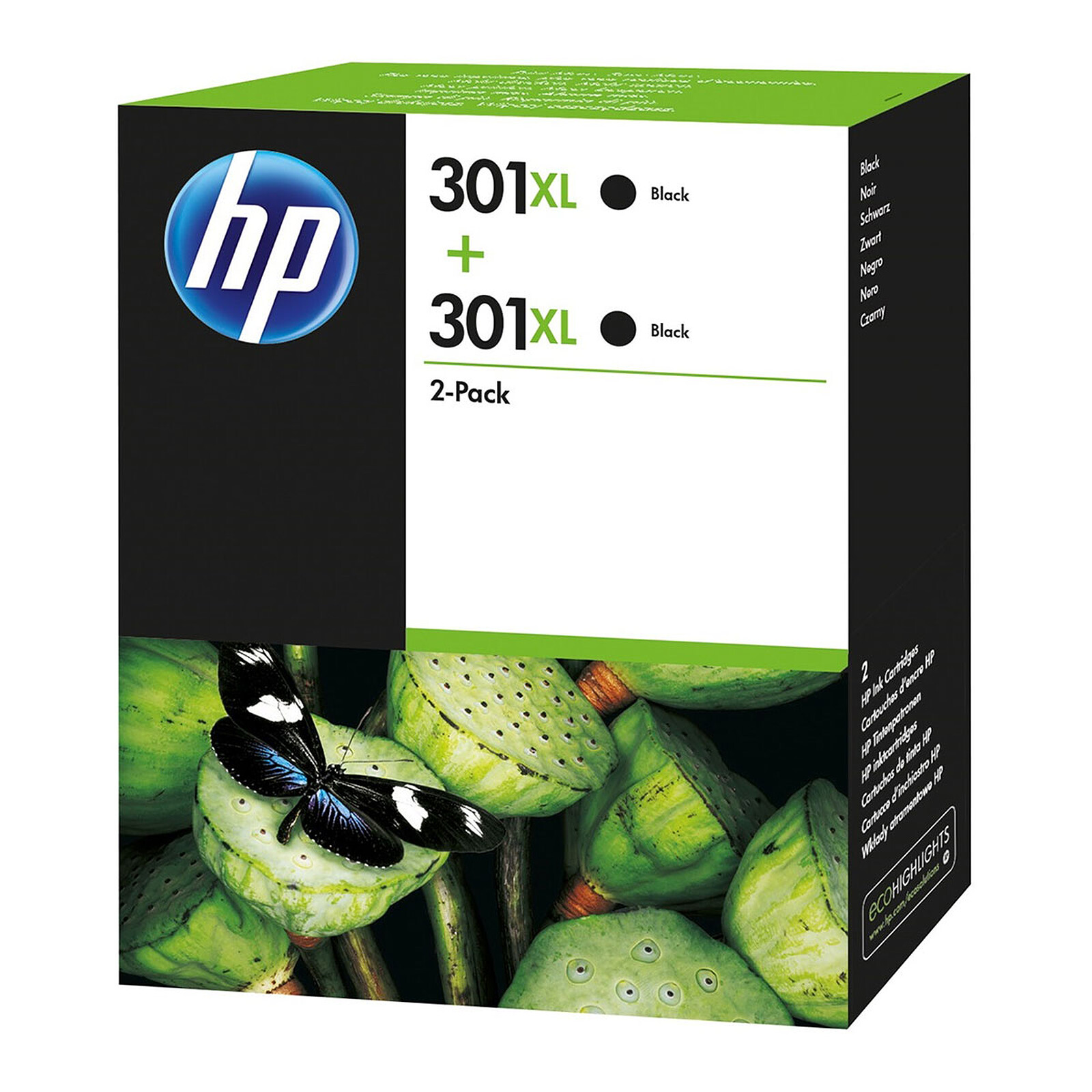 HP 302 Pack combo de 2 (X4D37AE) - Noir/3 couleurs - Cartouche imprimante -  LDLC