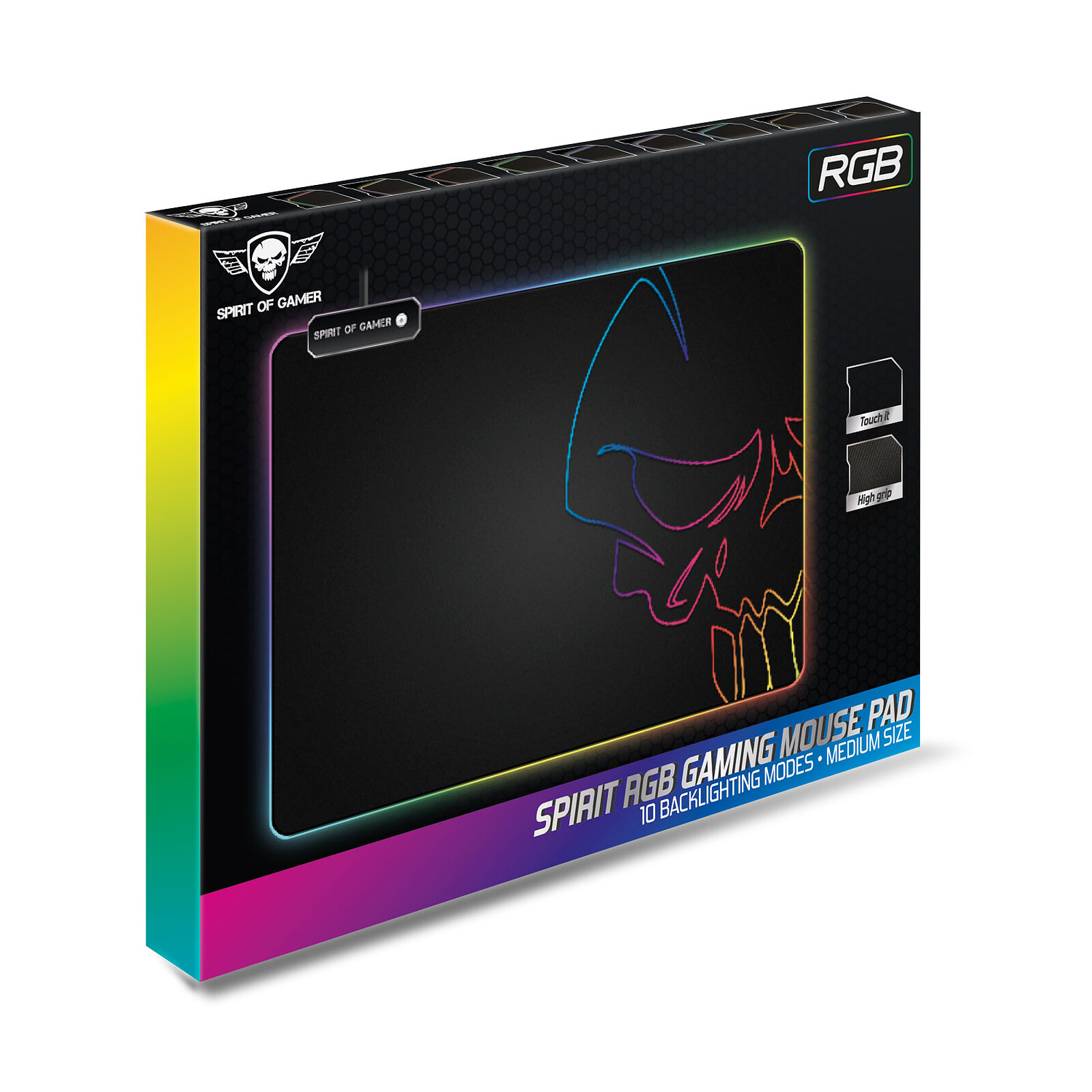 Spirit of Gamer Skull RGB Gaming Mouse Pad M - Tapis de souris - Garantie 3  ans LDLC