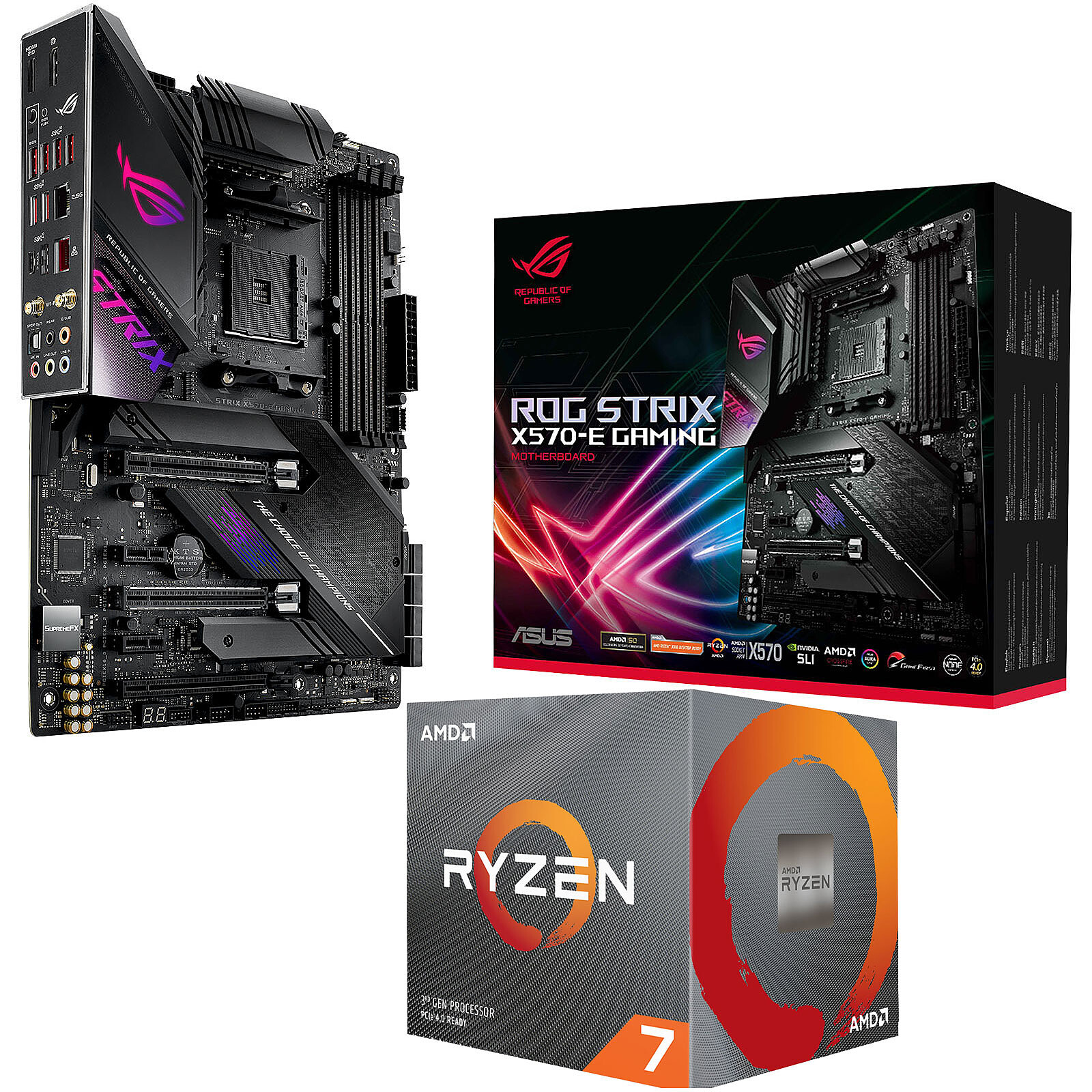 PC Upgrade Kit AMD Ryzen 7 3700X ASUS ROG STRIX X570-E GAMING 