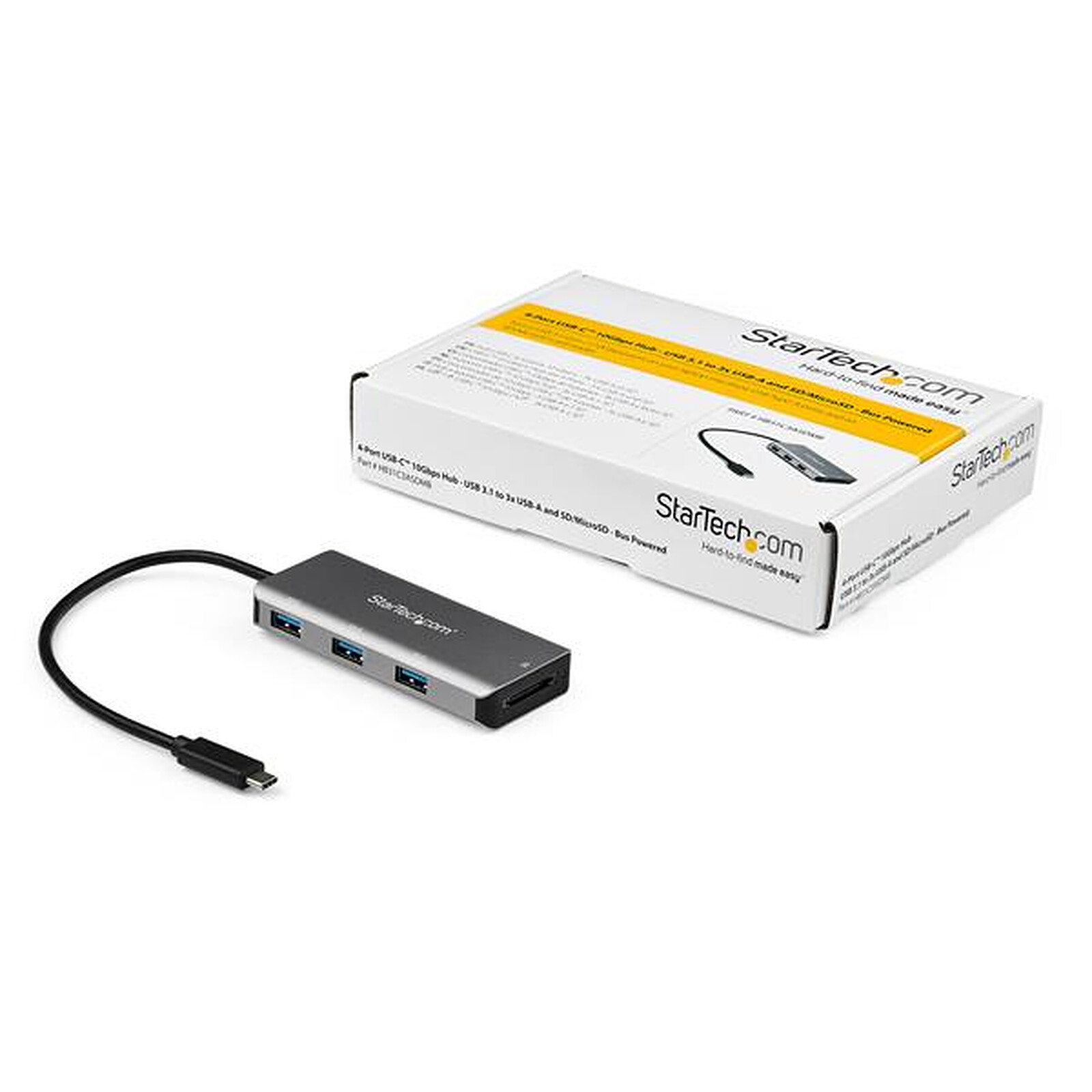 Nedis Hub USB-C 3.0 + Lecteur carte (micro)SD - Hub USB - Garantie 3 ans  LDLC