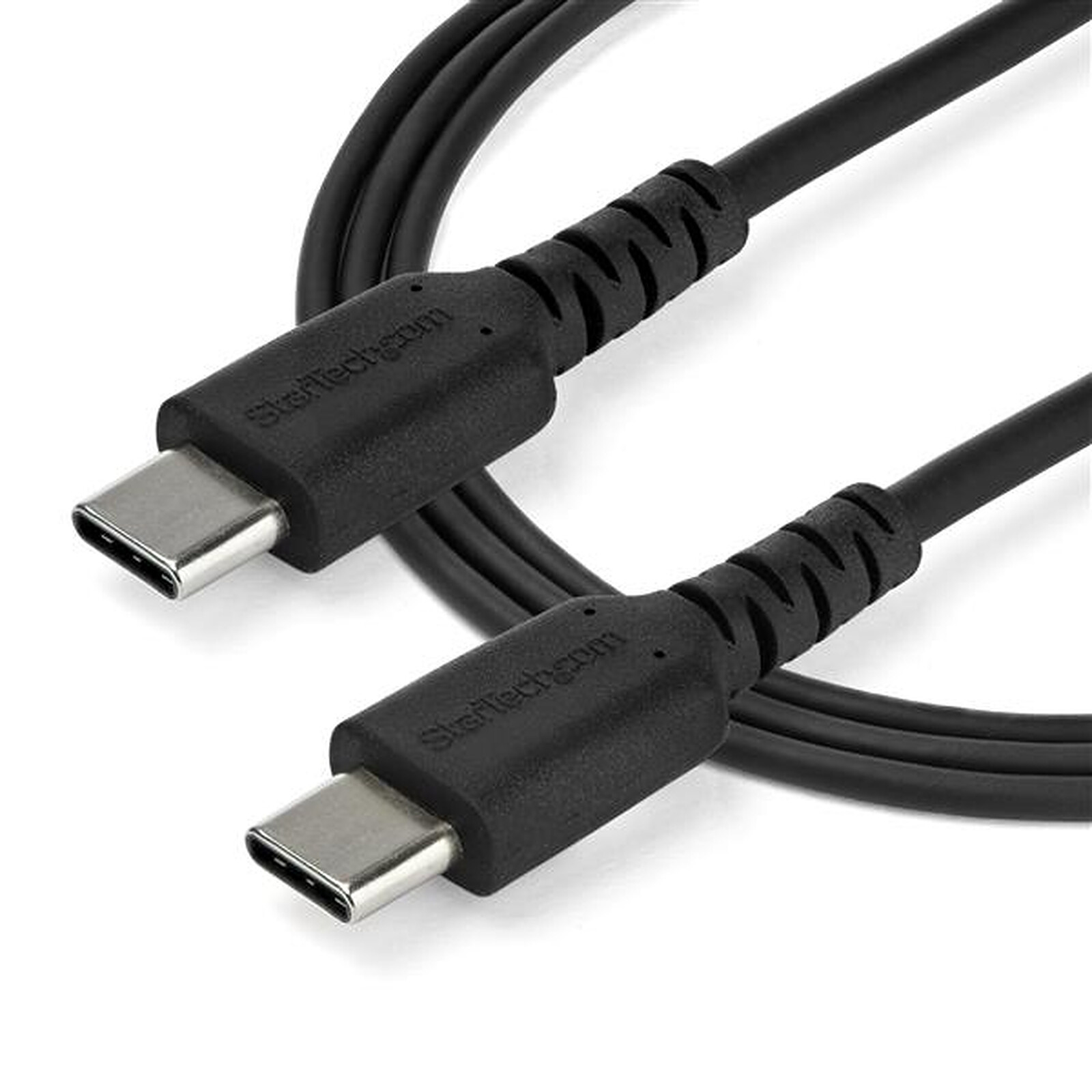 Câble tressé USB mâle à USB-C - Noir - 1 m