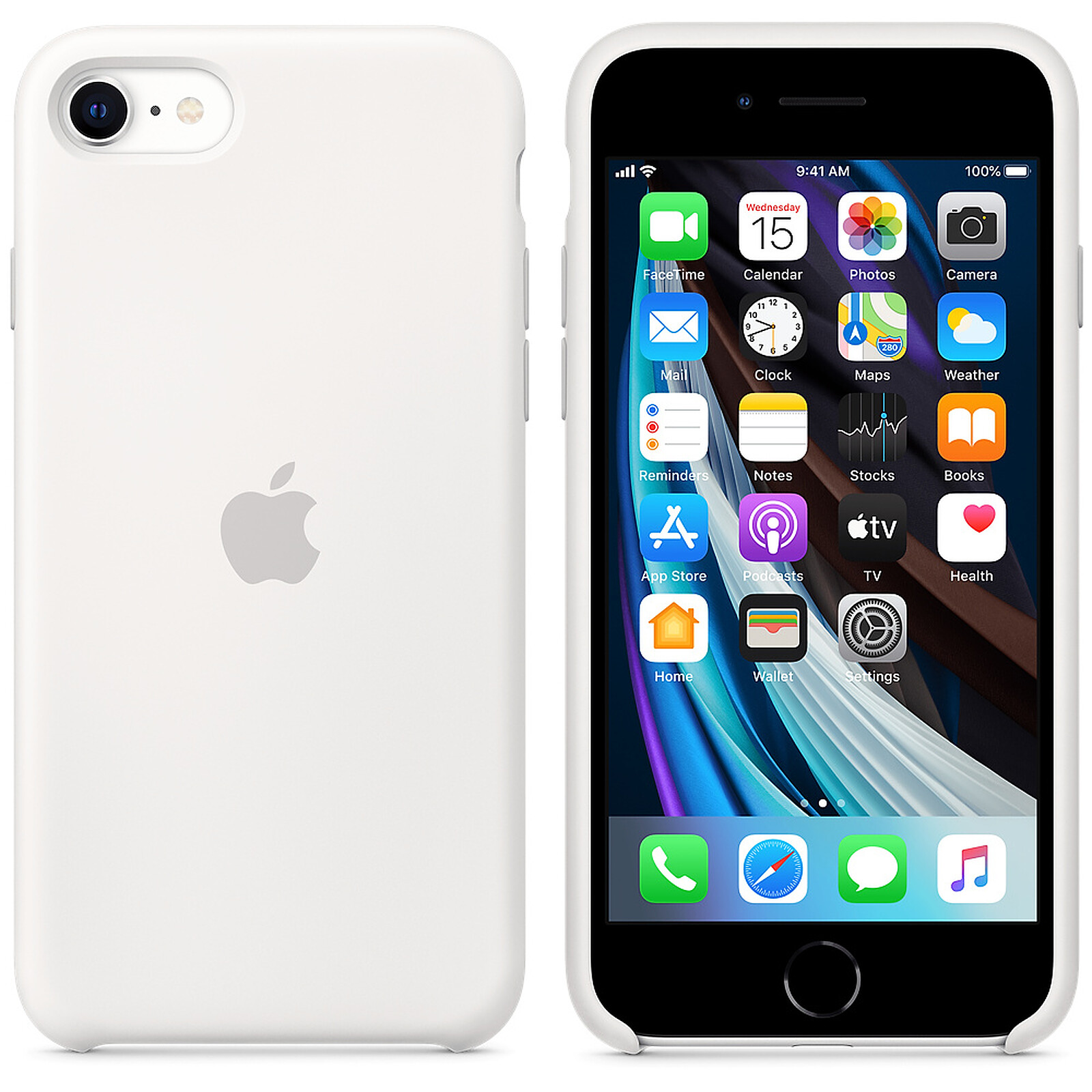 Funda de silicona blanca Apple iPhone SE - Funda de teléfono - LDLC