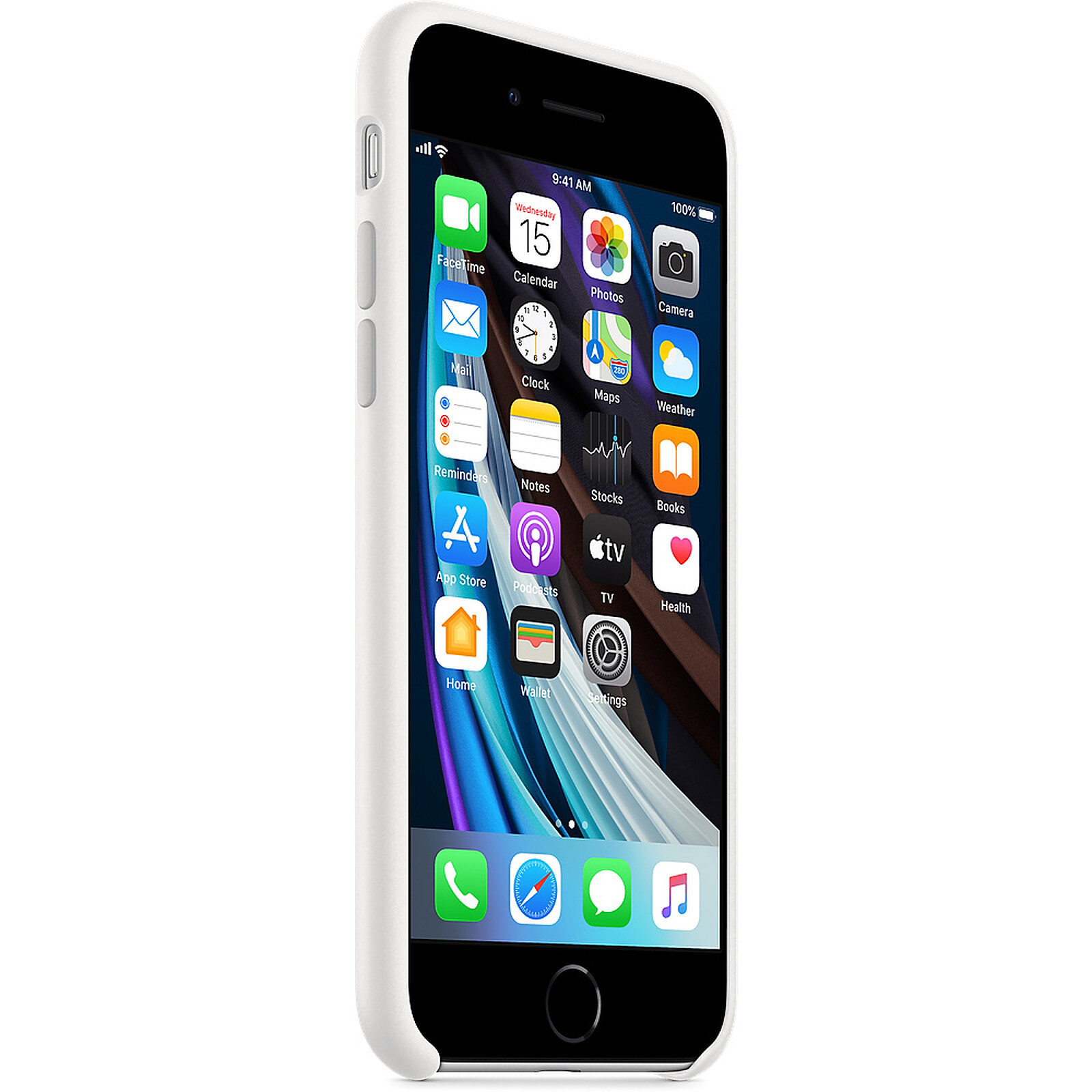Apple Funda Silicona Blanca para iPhone SE 2020