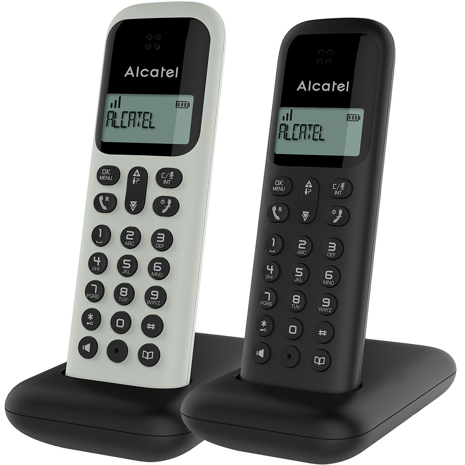Alcatel D285 Duo Blanc et Noir - Téléphone sans fil - Garantie 3