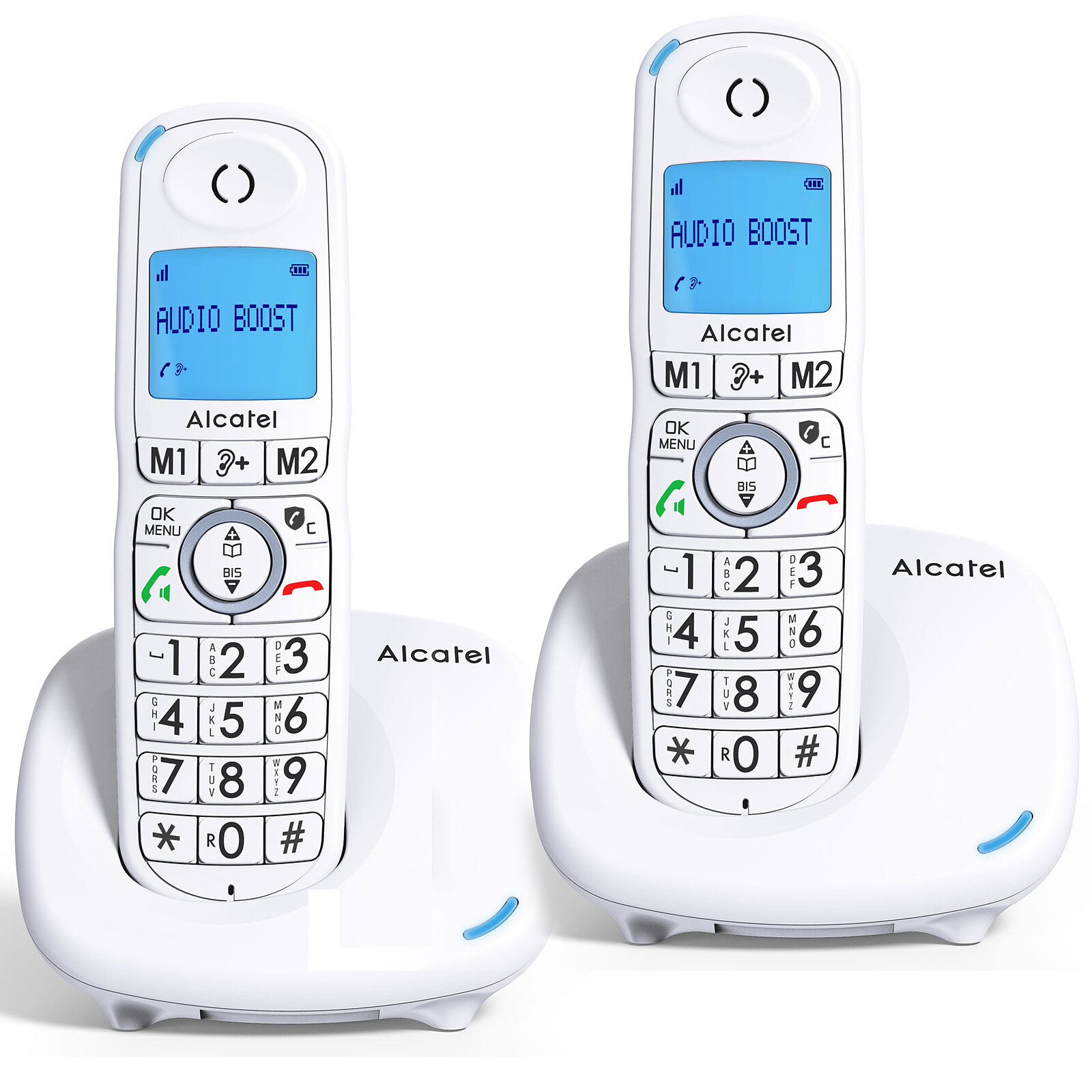 Téléphone fixe sans fil Alcatel F860 Duo Noir - Téléphone sans fil