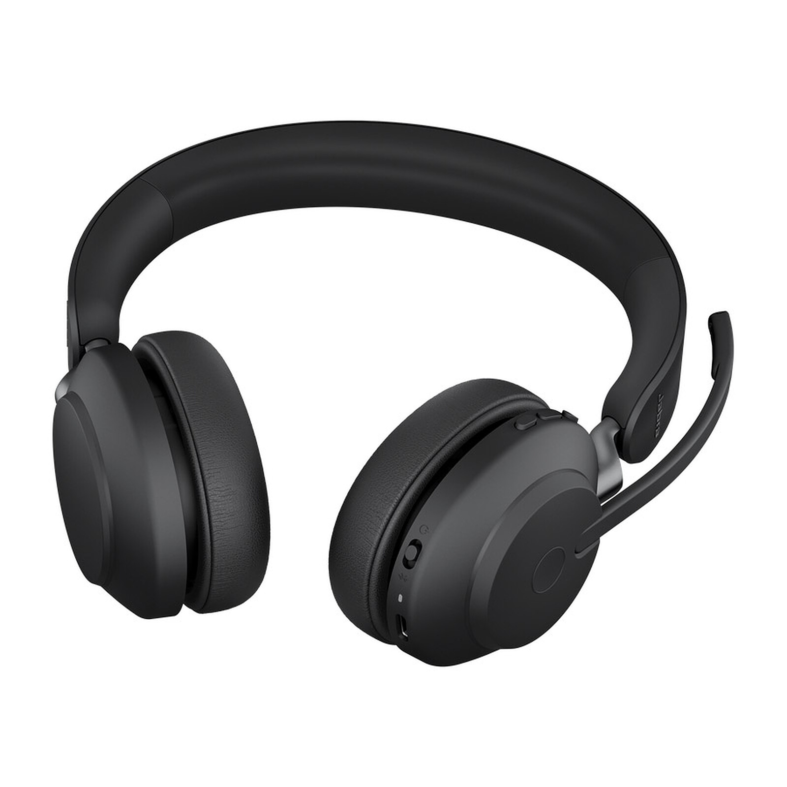 Noir Casque Audio Certifié UC Anti-Bruit avec Batterie Longue Durée Adaptateur Bluetooth USB-A Jabra Evolve2 65 Casque Sans Fil avec Station de Charge