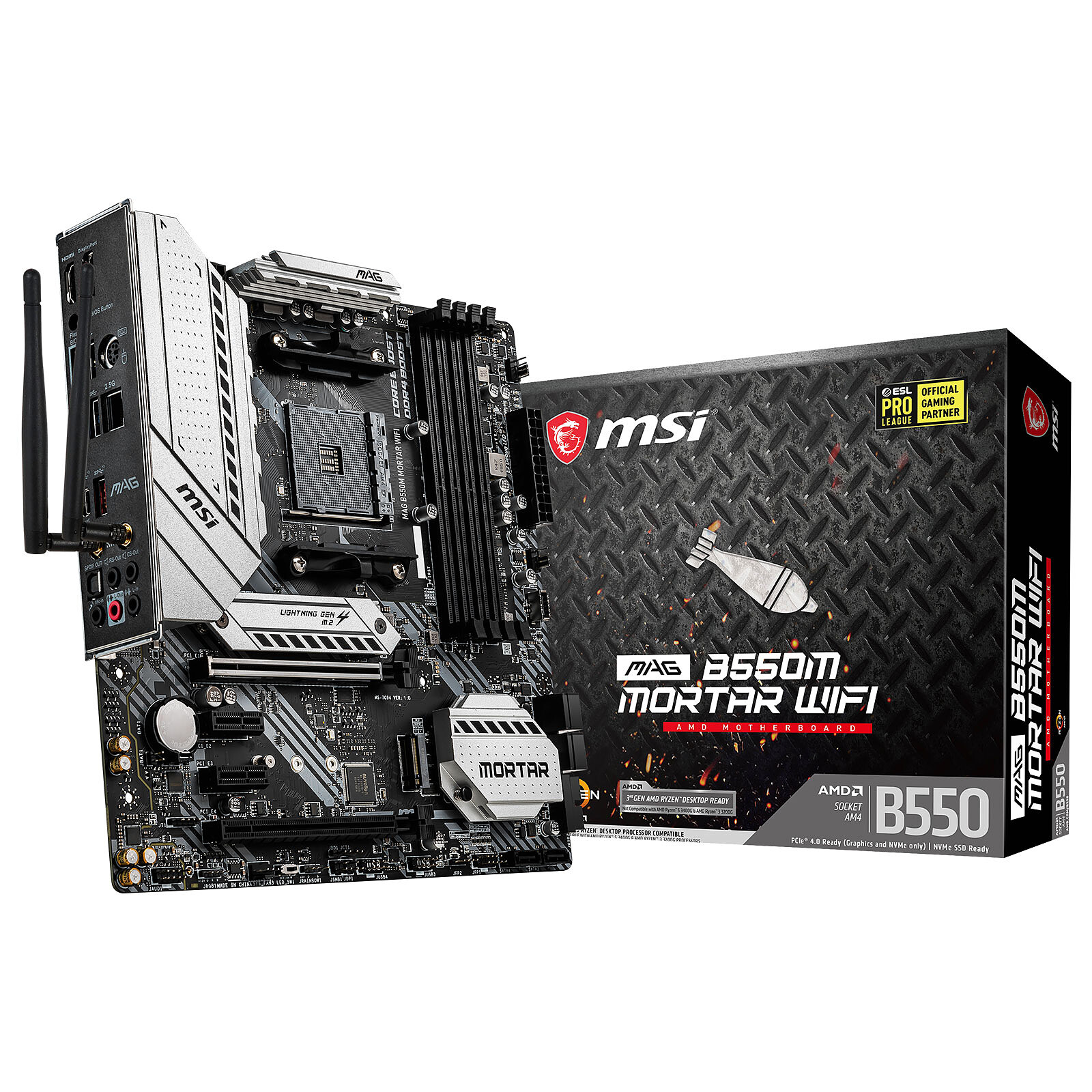 MSI MPG B550 GAMING PLUS + Textorm 16 Go (2 x 8 Go ) DDR4 3600 MHz CL18 -  Carte mère - LDLC