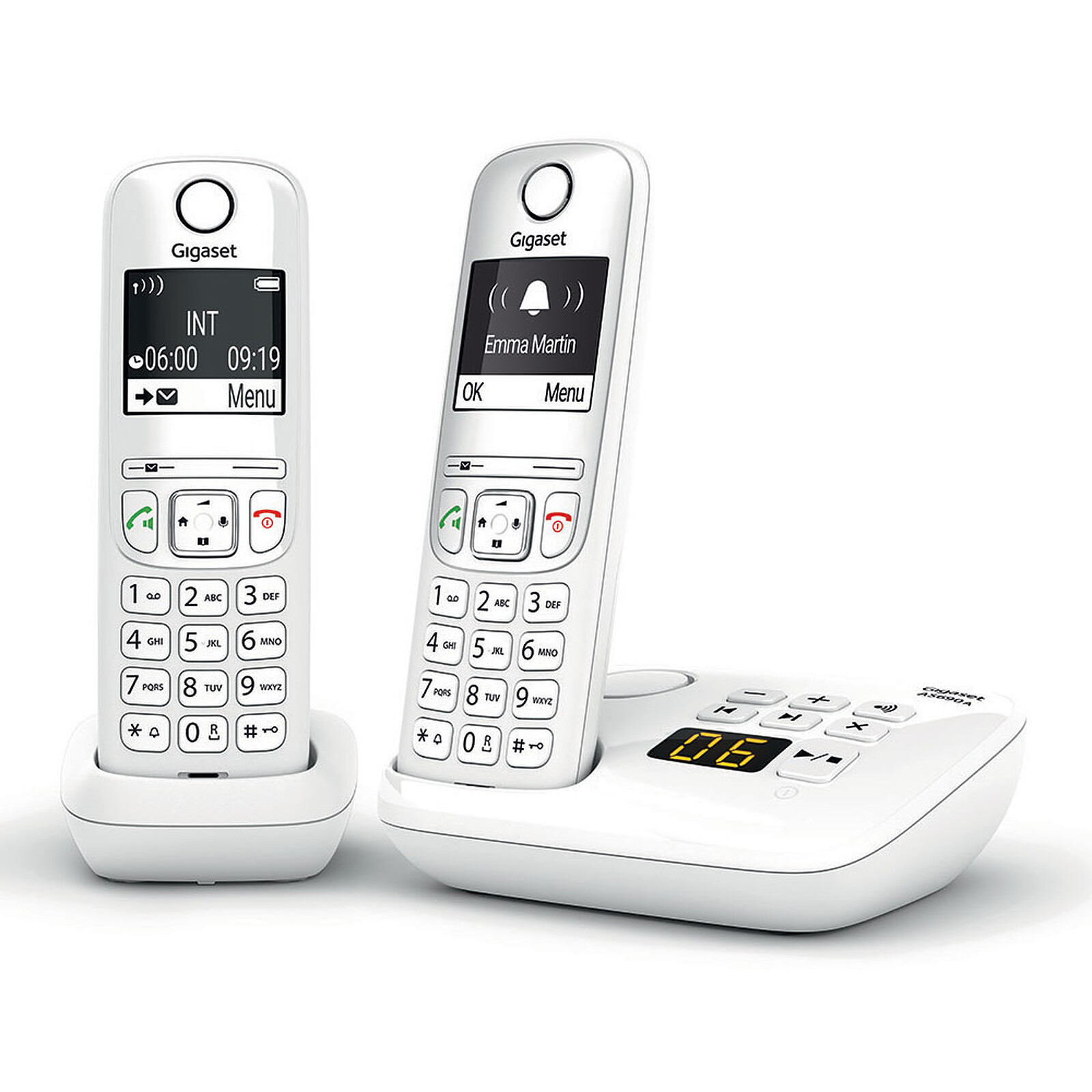 Gigaset AS690A Duo Blanco - Teléfono inalámbrico - LDLC