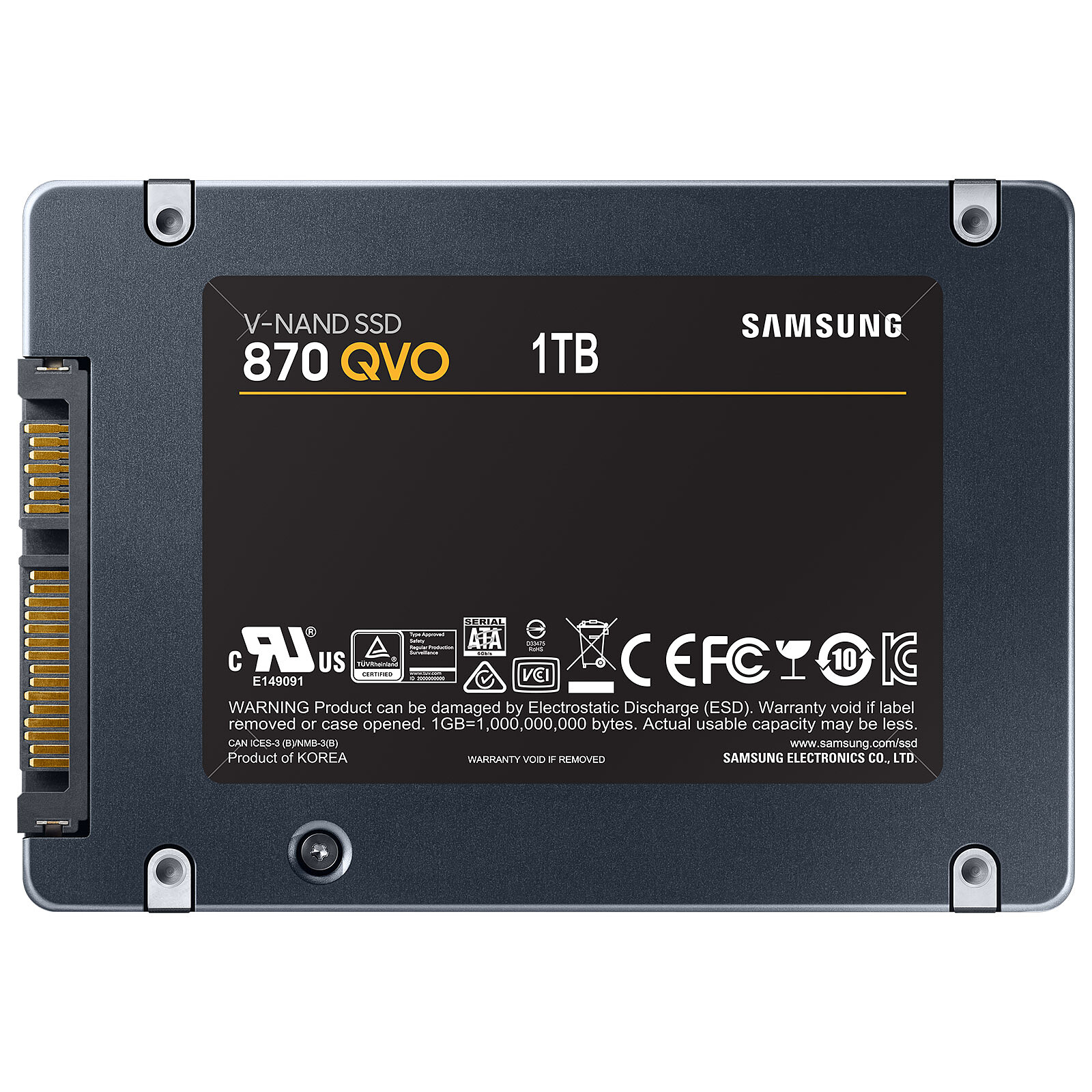 Disque dur SSD interne SAMSUNG 870 EVO 250Go 500Go 1To 2To 4To SATA III  2,5