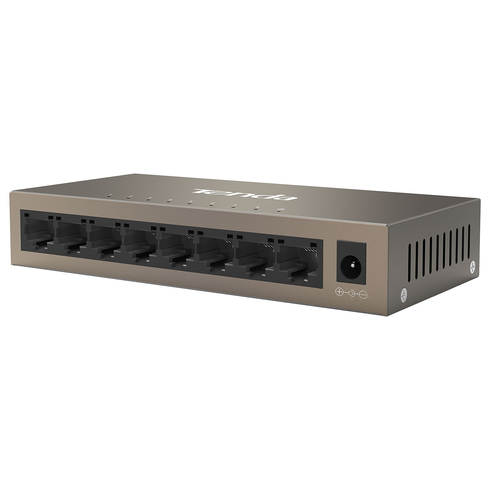 Tenda TEG1008M Commutateur de bureau Gigabit 8 ports 8 x 1000 Mbit/s, boîtier en métal, refroidissement passif, Plug & Play, 9-12 V 