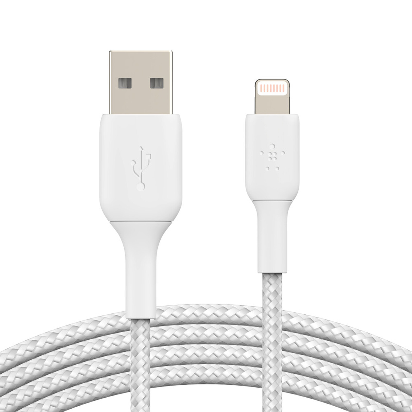 Belkin Câble USB-A vers Lightning MFI renforcé (blanc) - 3 m - Accessoires  Apple - Garantie 3 ans LDLC