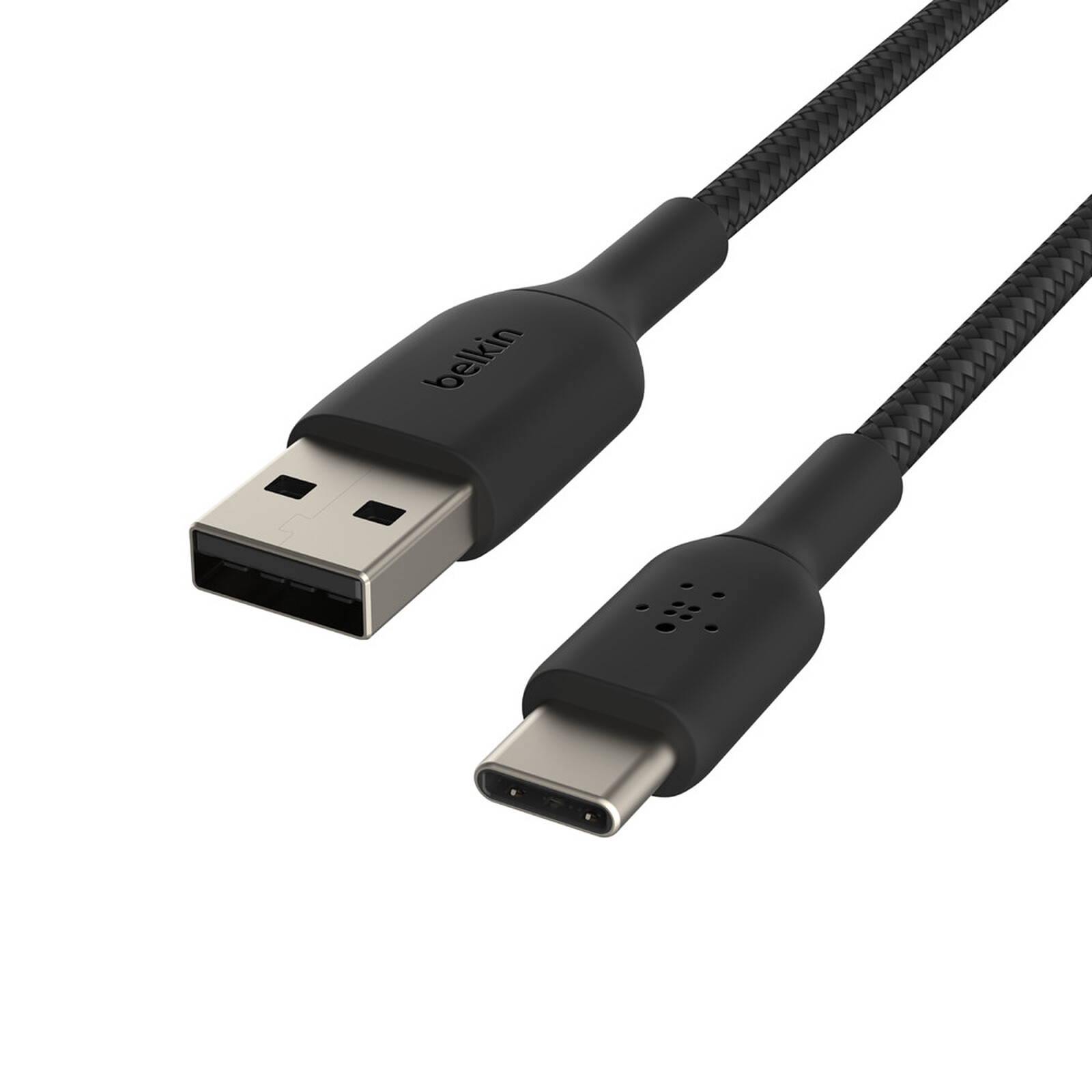 Câble USB-C tressé nylon durable recharge rapide Cordon de connexion USB-C  à USB-A compatible avec Apple