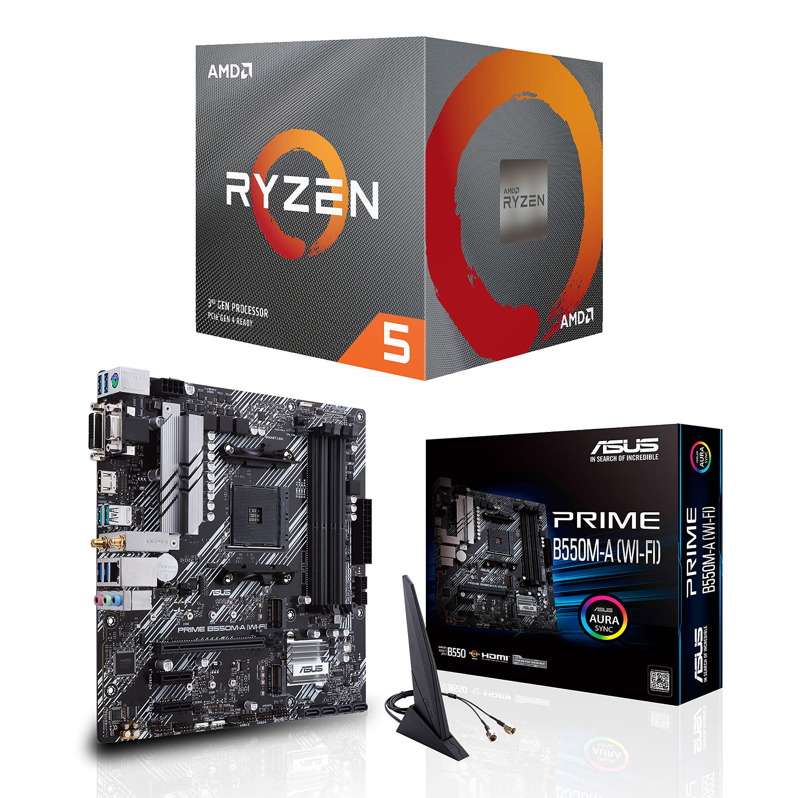 PC Upgrade Kit AMD Ryzen 5 3600 ASUS PRIME B550M-A (Wi-Fi ...