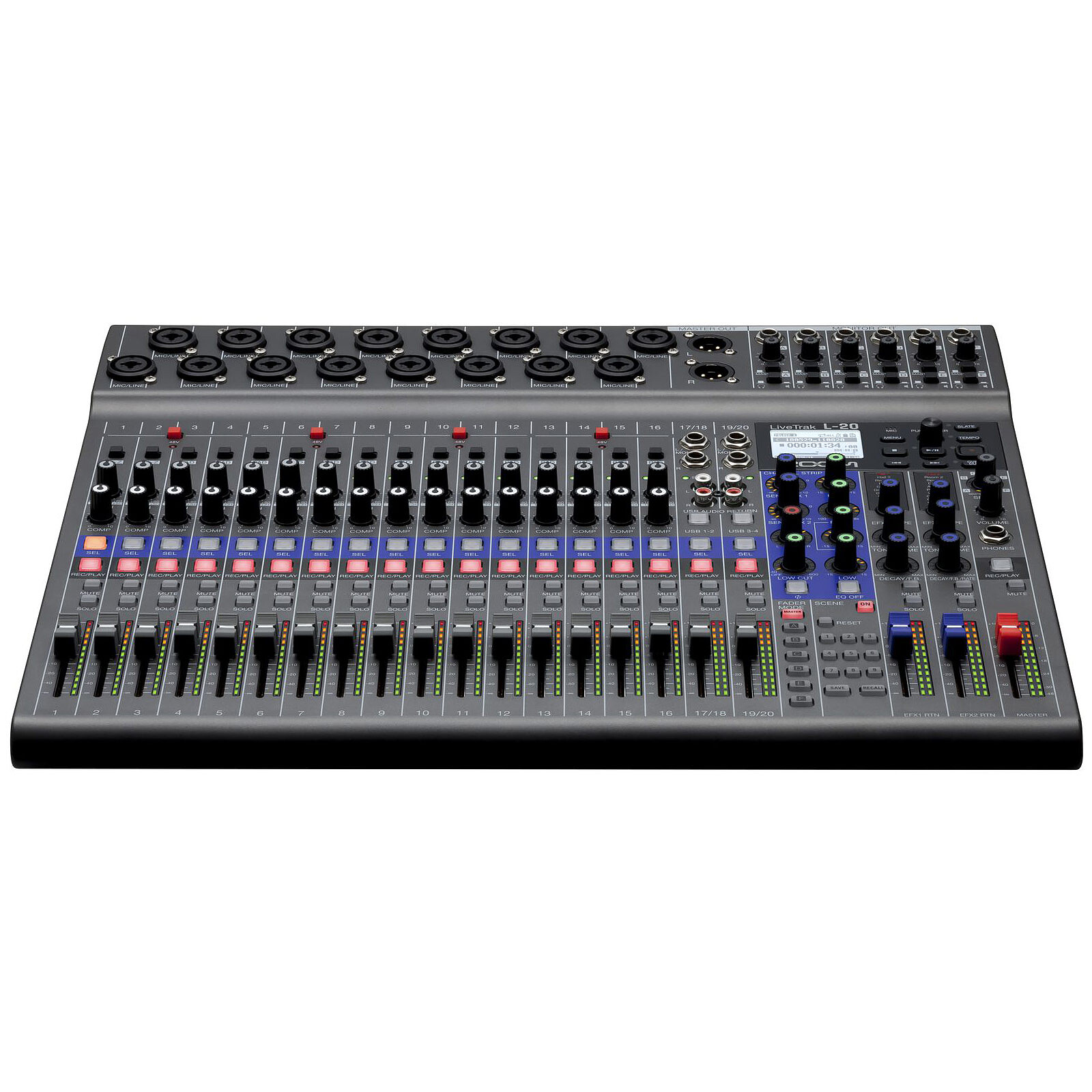 DJ 20 Channel DPS Digital Effect Mixer Controller Multifunction Audio  Mixing Bluetooth USB 48V Phantom Power Stage Equipment
