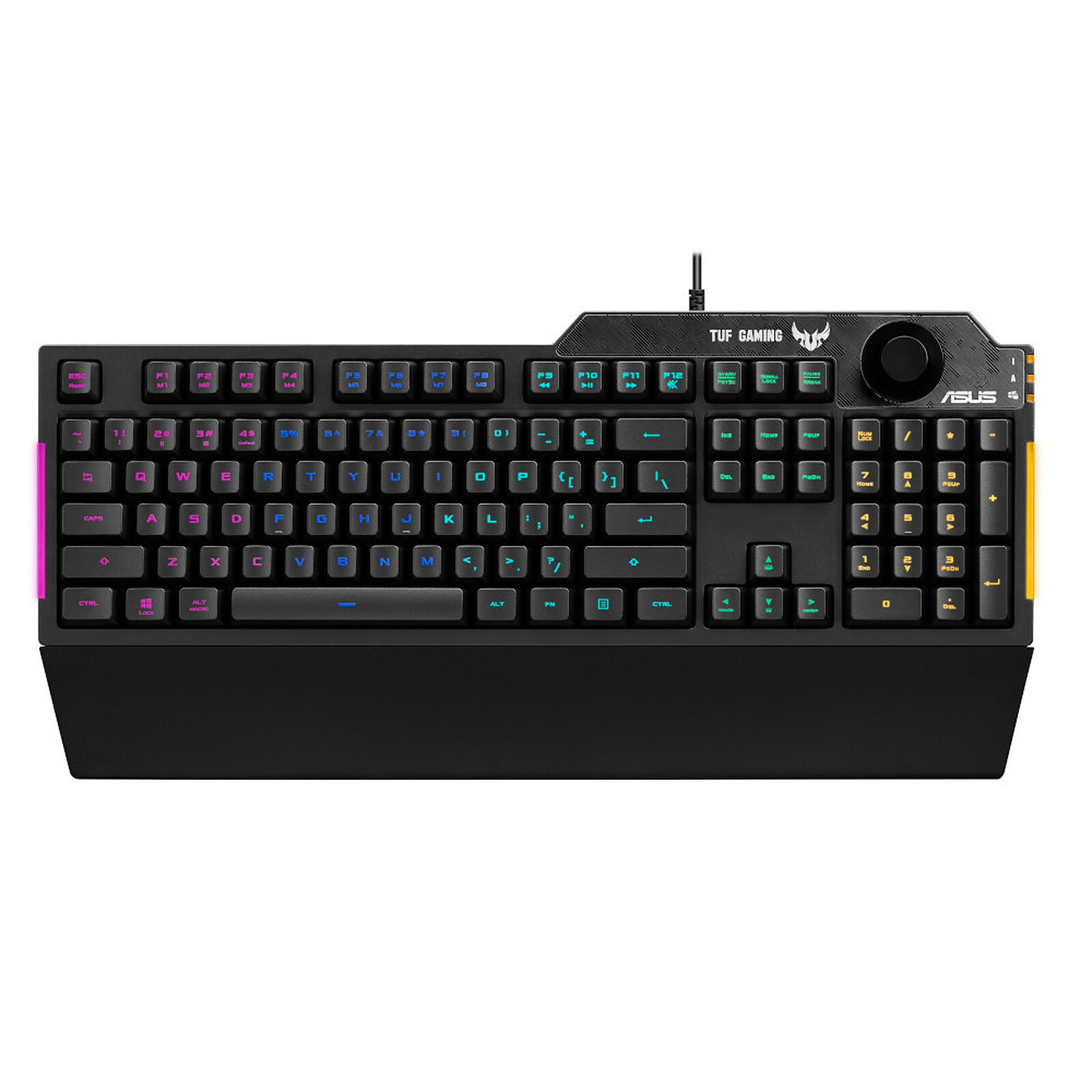 Trust Gaming GXT 830-RW Clavier AZERTY Gamer Led Lumineux, Anti Ghosting,  12 Touches Multimédias - AZERTY, Noir