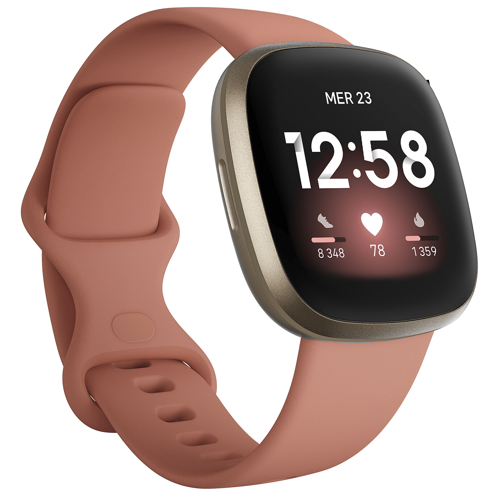 Fitbit Versa 3 Gold/Pink - Smart watch - LDLC 3-year warranty | Holy Moley