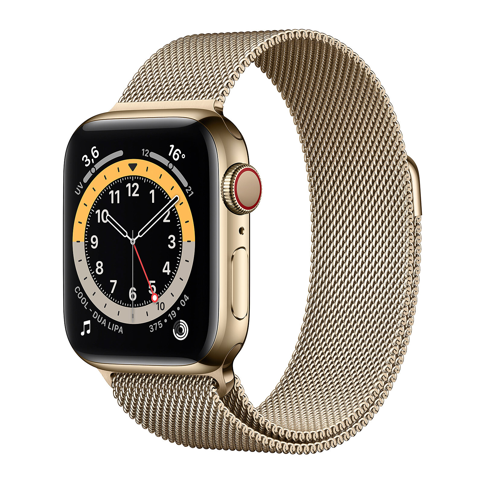 Apple Watch Series 6 GPS Cellular Stainless steel Gold Milanese Loop 40