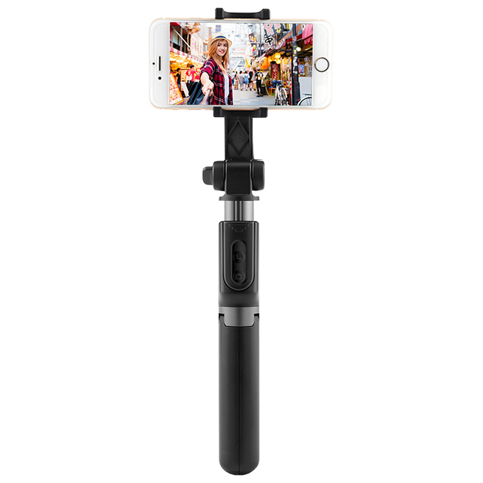 Akashi Perche selfie télescopique Bluetooth - Accessoires photo smartphone  - Garantie 3 ans LDLC