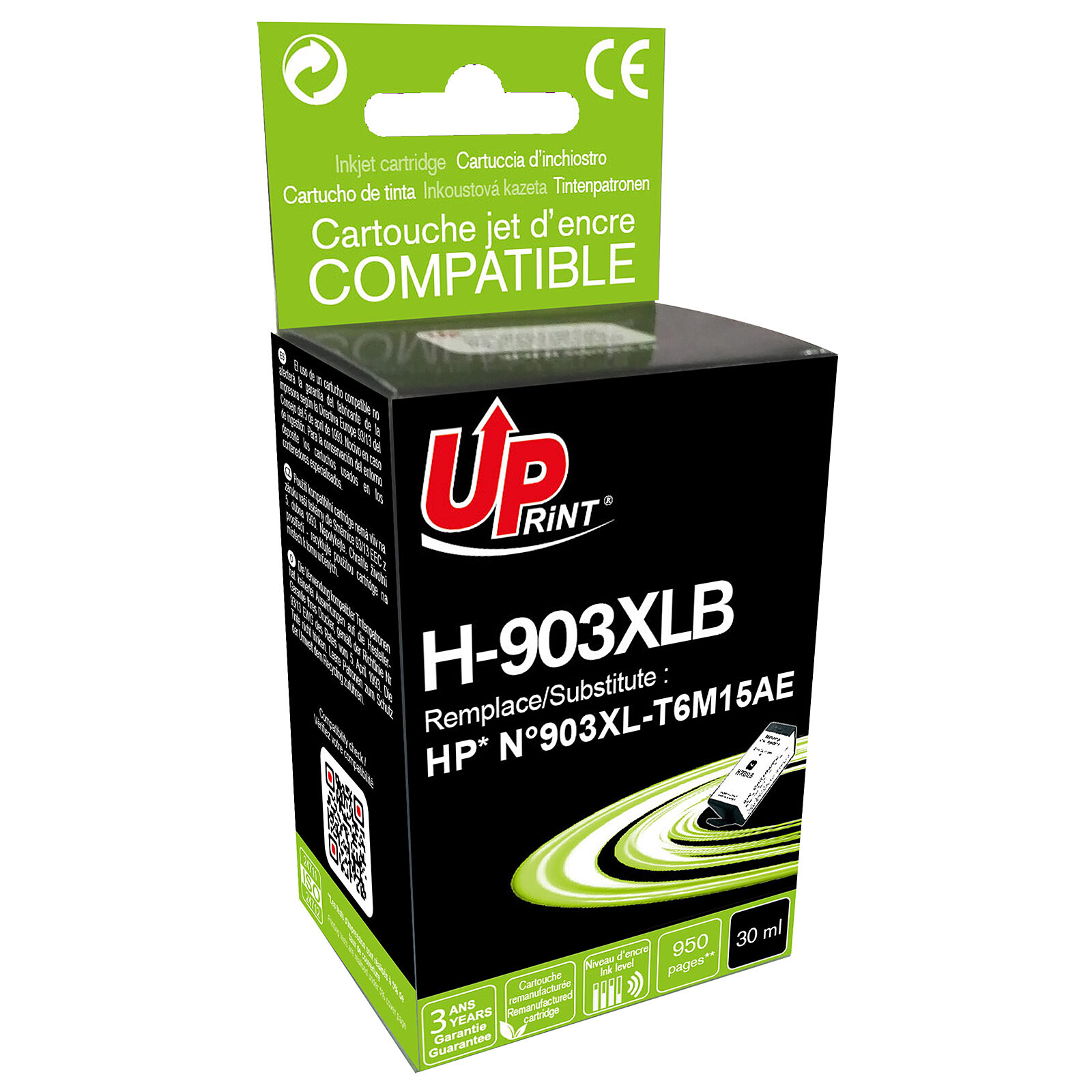 Pack de 5 CARTOUCHES COMPATIBLE HP Office Jet 6950 - 903XL NOIRE