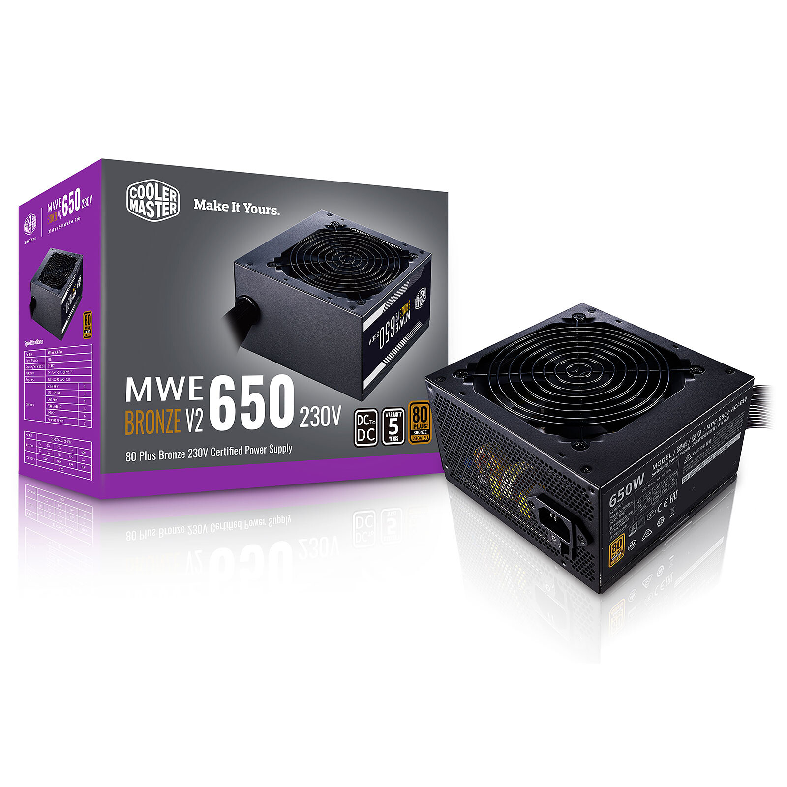 Cooler Master MWE Bronze 650W V2 - Alimentation PC - LDLC