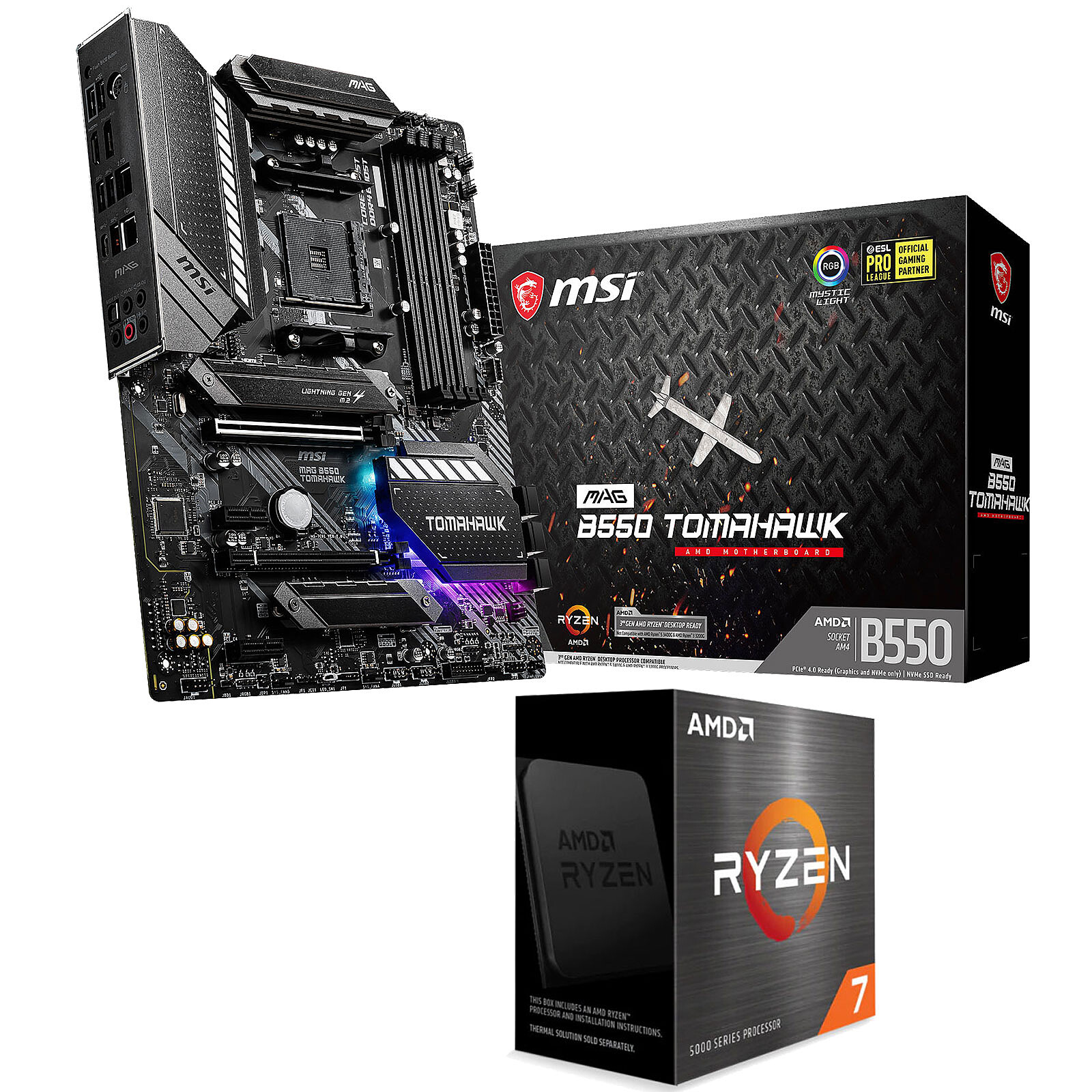 MSI B550 tomahawk マザーボード Ryzen7 5700x - PC/タブレット