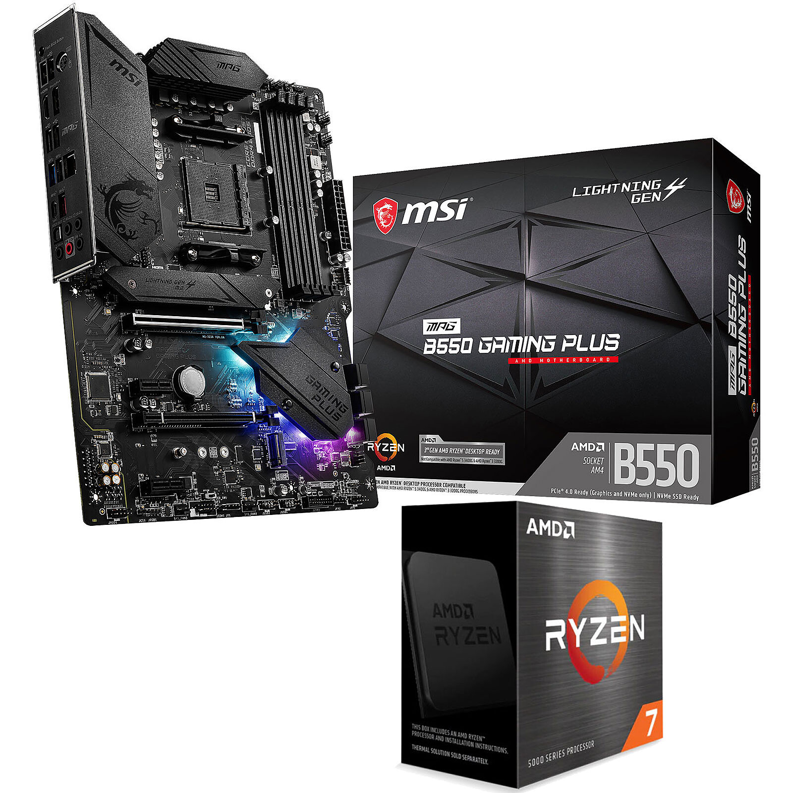 Kit Upgrade PC AMD Ryzen 7 5800X MSI MPG B550 GAMING PLUS - Kit