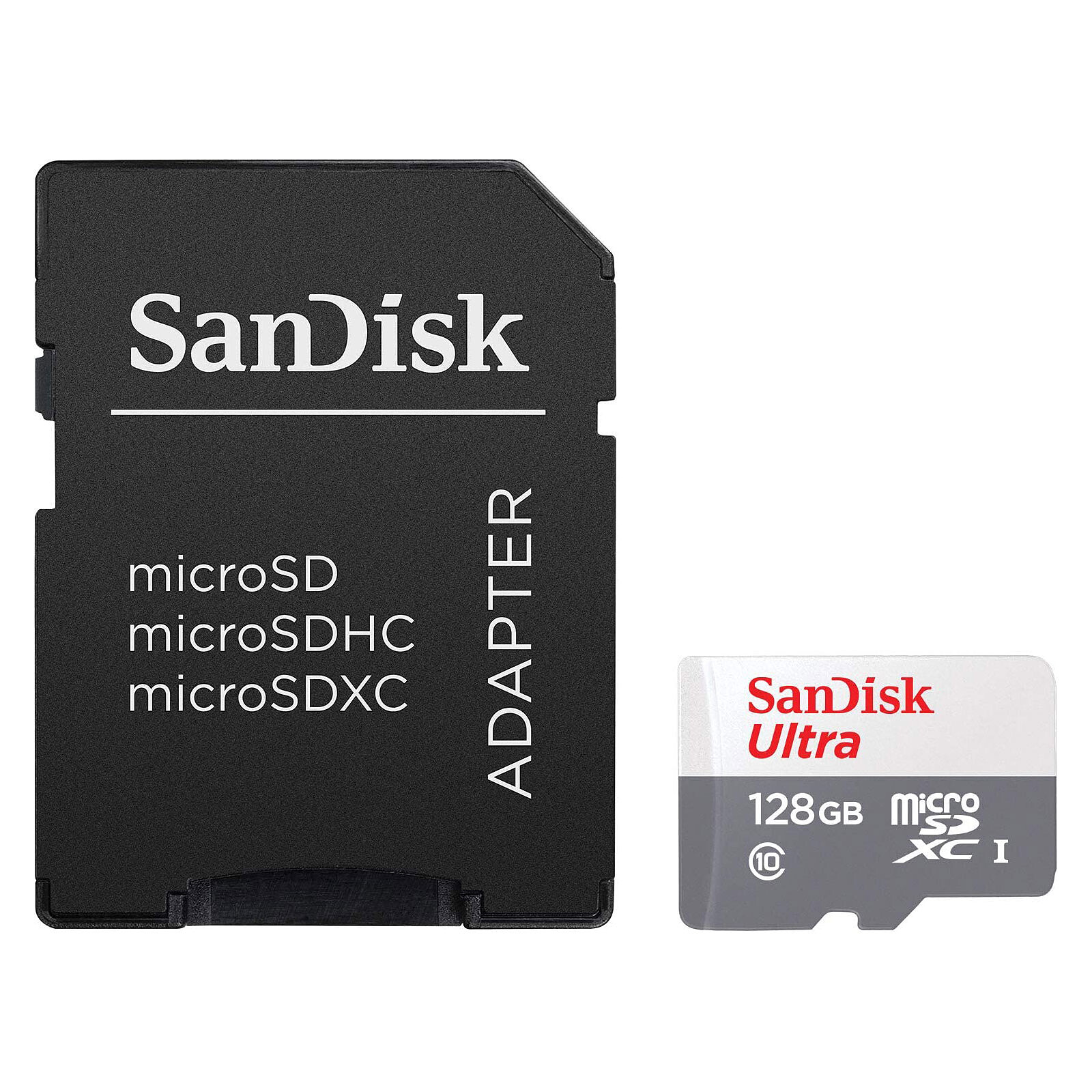 SanDisk Ultra microSDXC 128 Go + adaptateur SD - Carte mémoire - Garantie 3  ans LDLC
