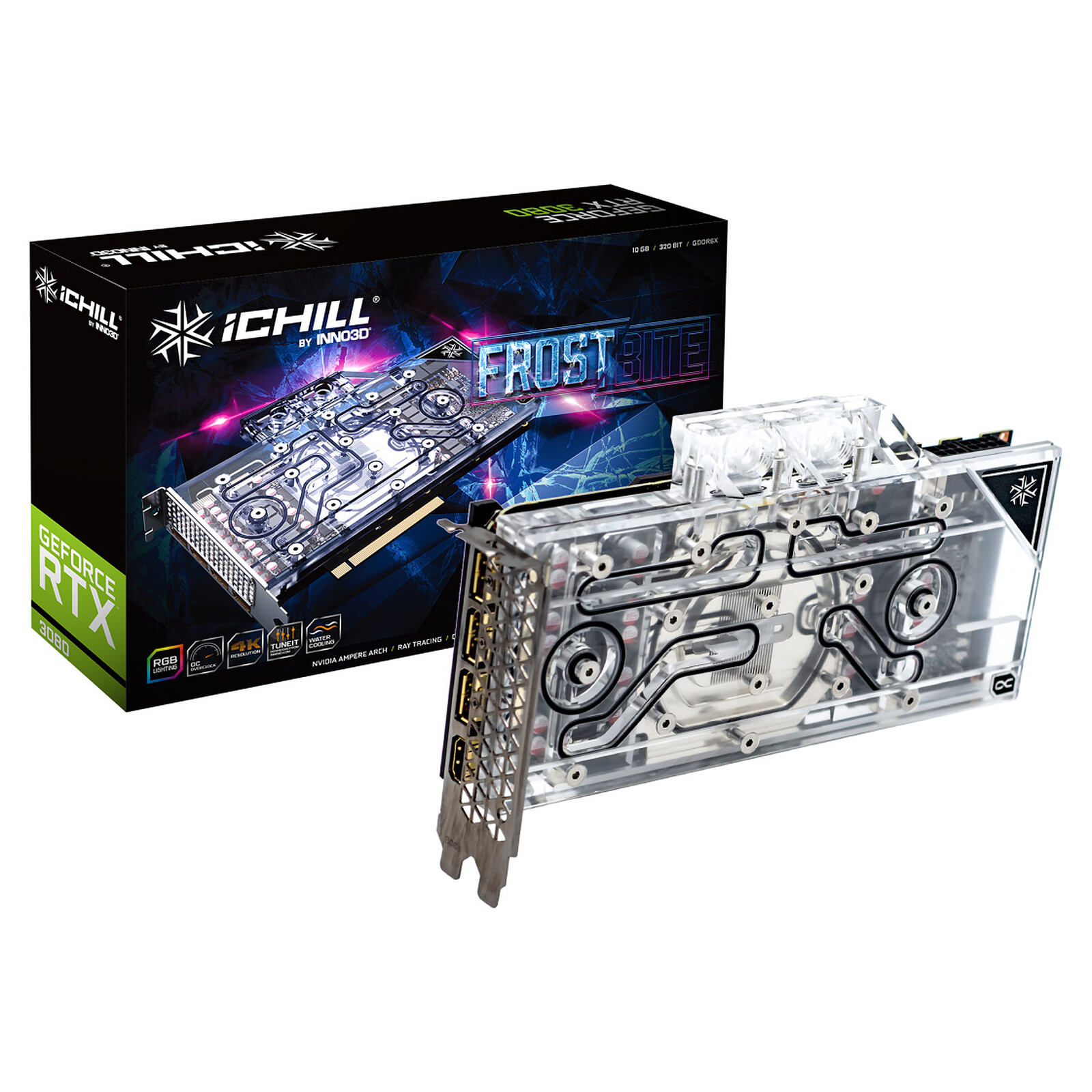 INNO3D GeForce RTX 3080 ICHILL FROSTBITE - Graphics card Inno 3D