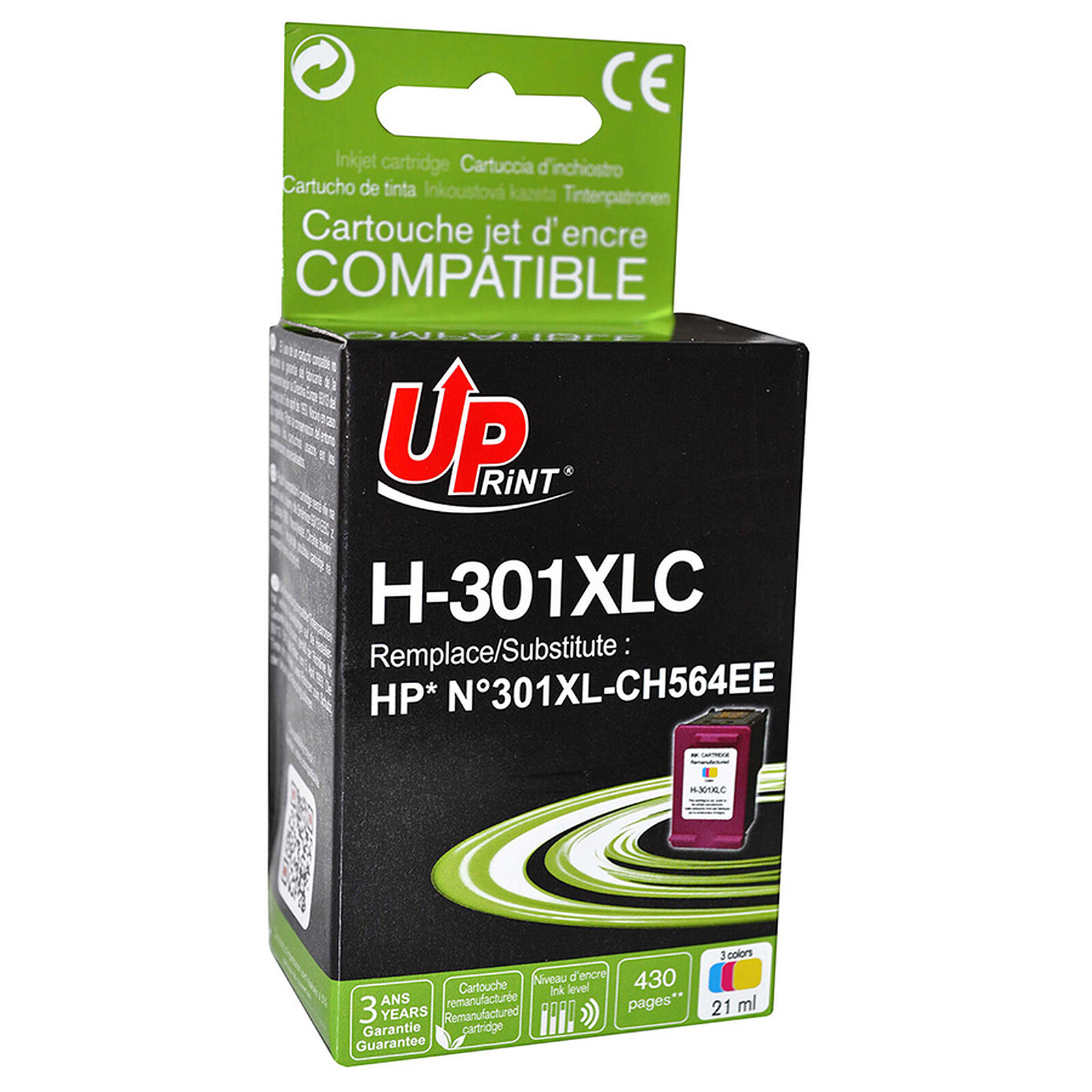 Cartouches d'encre compatibles HP301 HP 301 XL Noir pour HP