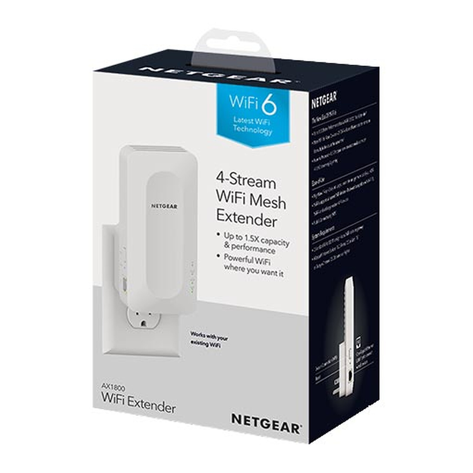Netgear AX1800 WiFi Mesh Extender (EAX15) - Répéteur Wi-Fi - Garantie 3 ans  LDLC