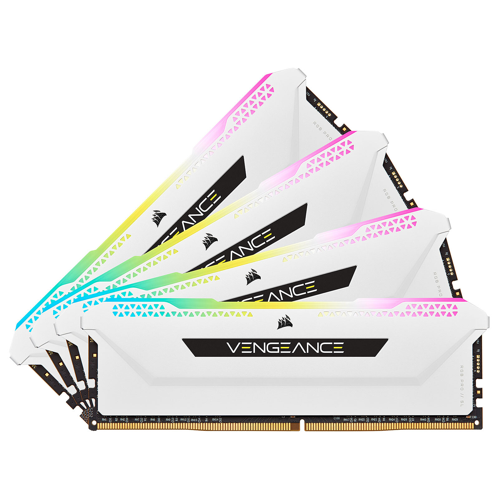 Kit Barrettes mémoire 32Go (2x16Go) DIMM DDR4 Corsair Vengeance Pro RGB  3200Mhz (Blanc) pour professionnel, 1fotrade Grossiste informatique