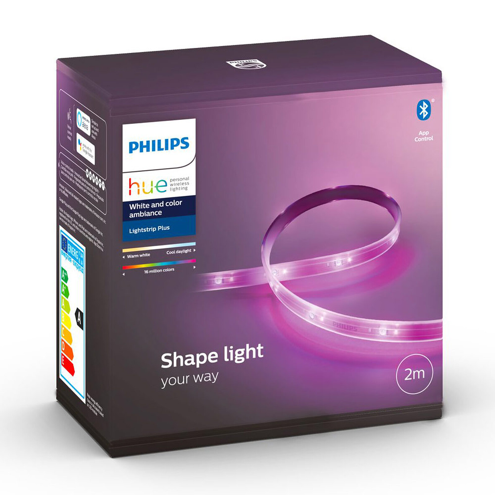 grafisch Gemengd Je zal beter worden Philips Hue Lightstrip Plus Indoor v4 (Basic Kit) - Apple HomeKit  accessories Philips on LDLC