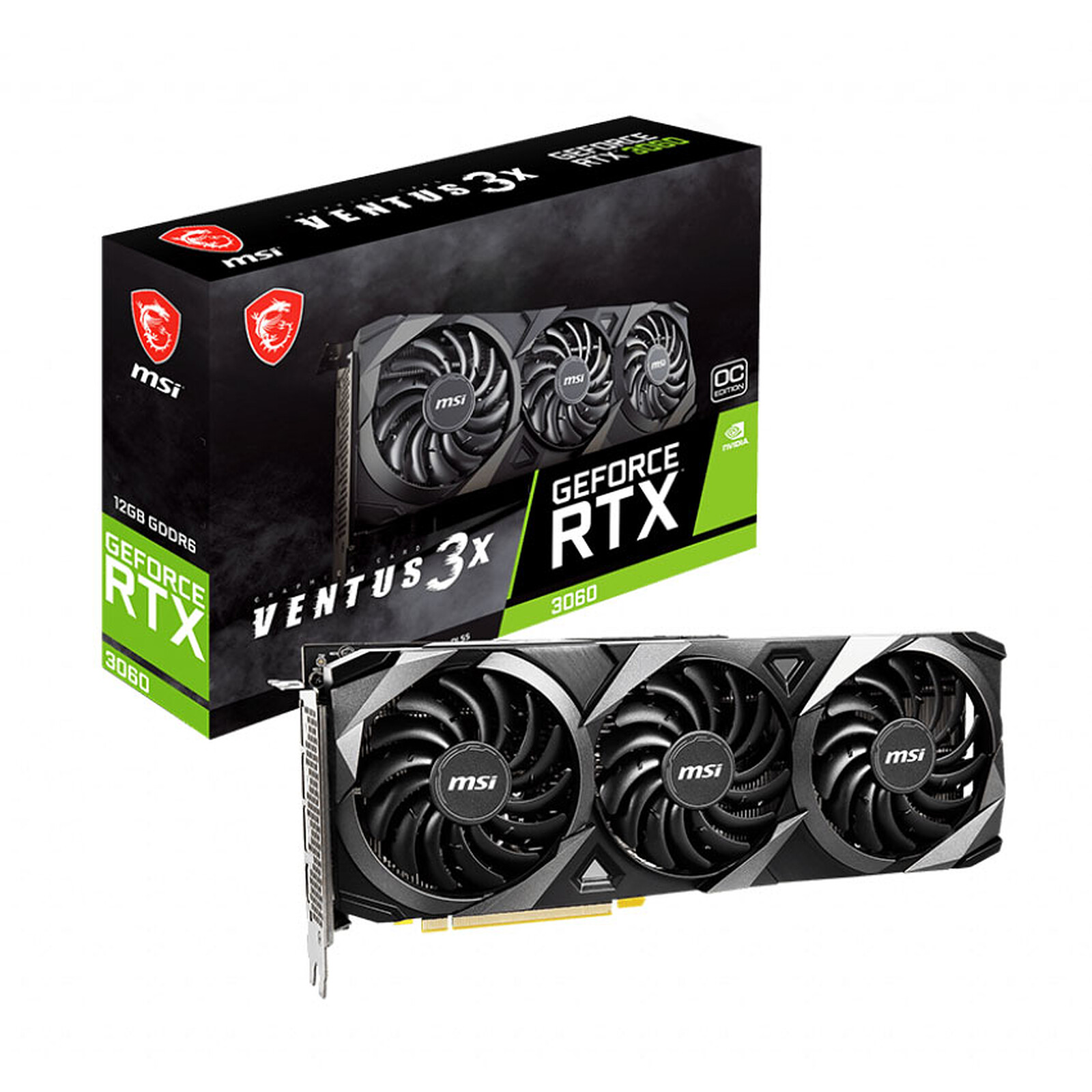 MSI GeForce RTX 3060 VENTUS 3X 12G OC - Graphics card MSI on LDLC