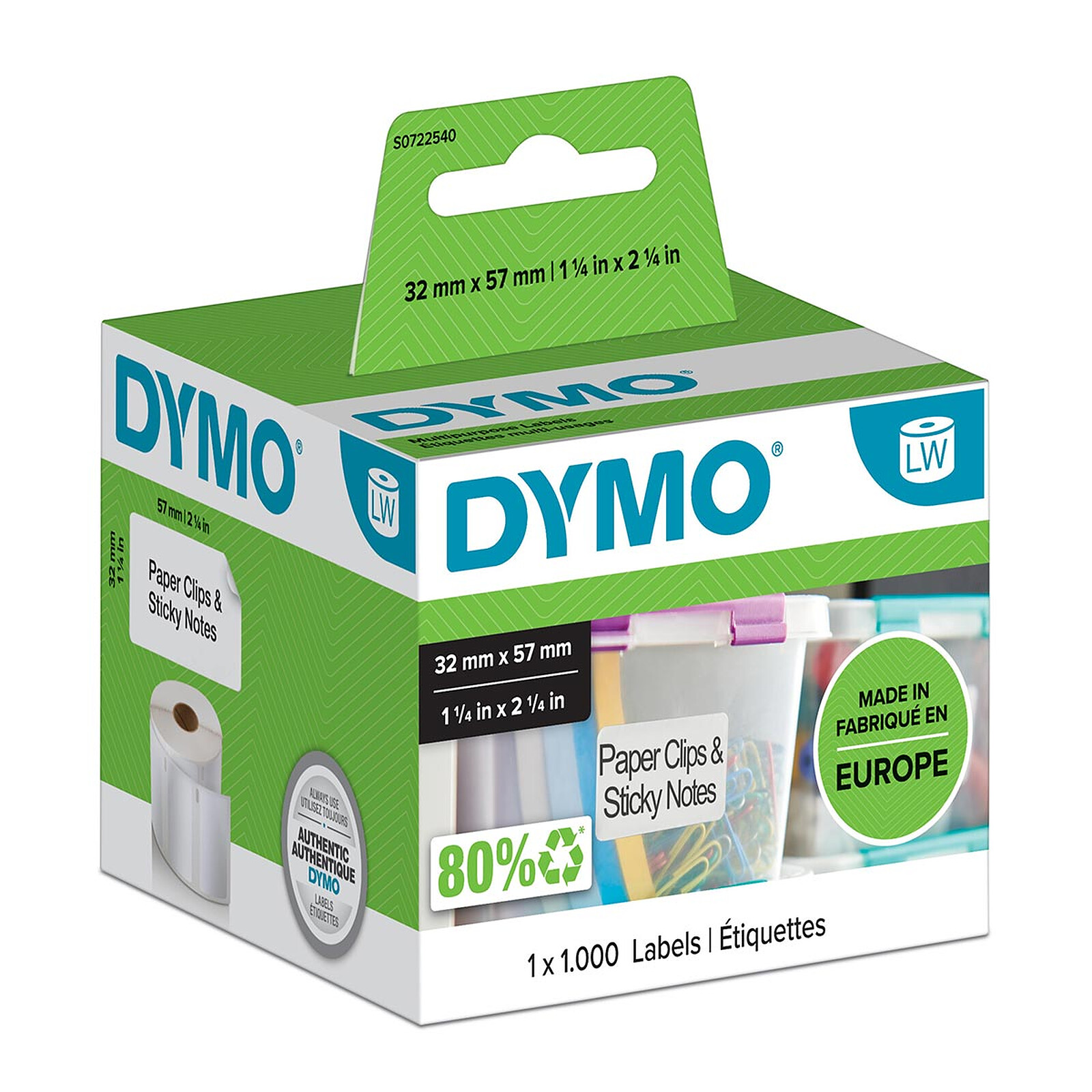 DYMO Pack de 1000 Etiquettes Multi-usage pour imprimante