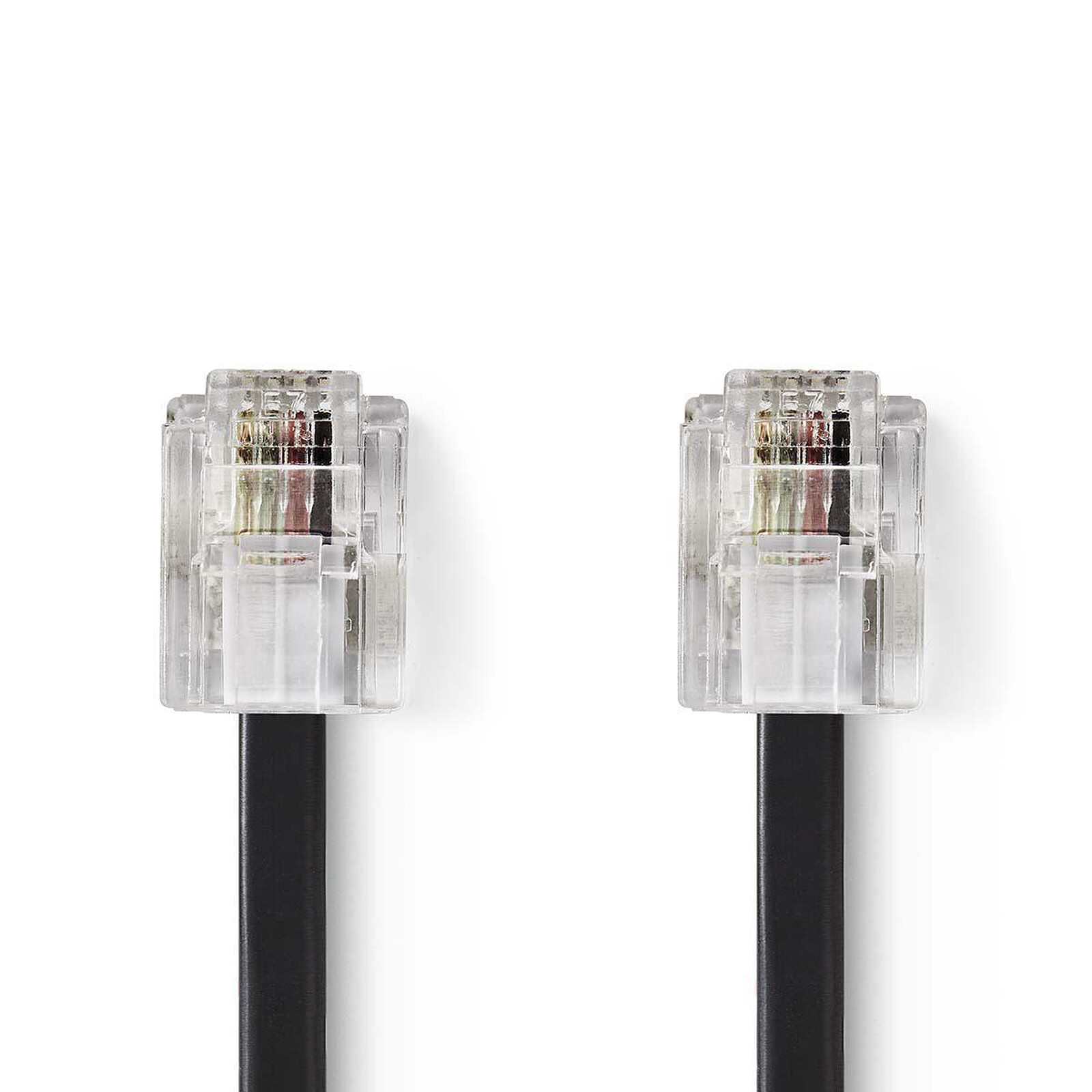 Nedis Câble RJ11 mâle/mâle (2 mètres) - (Noir) - Câble RJ11, RJ9 & RJ12 -  Garantie 3 ans LDLC